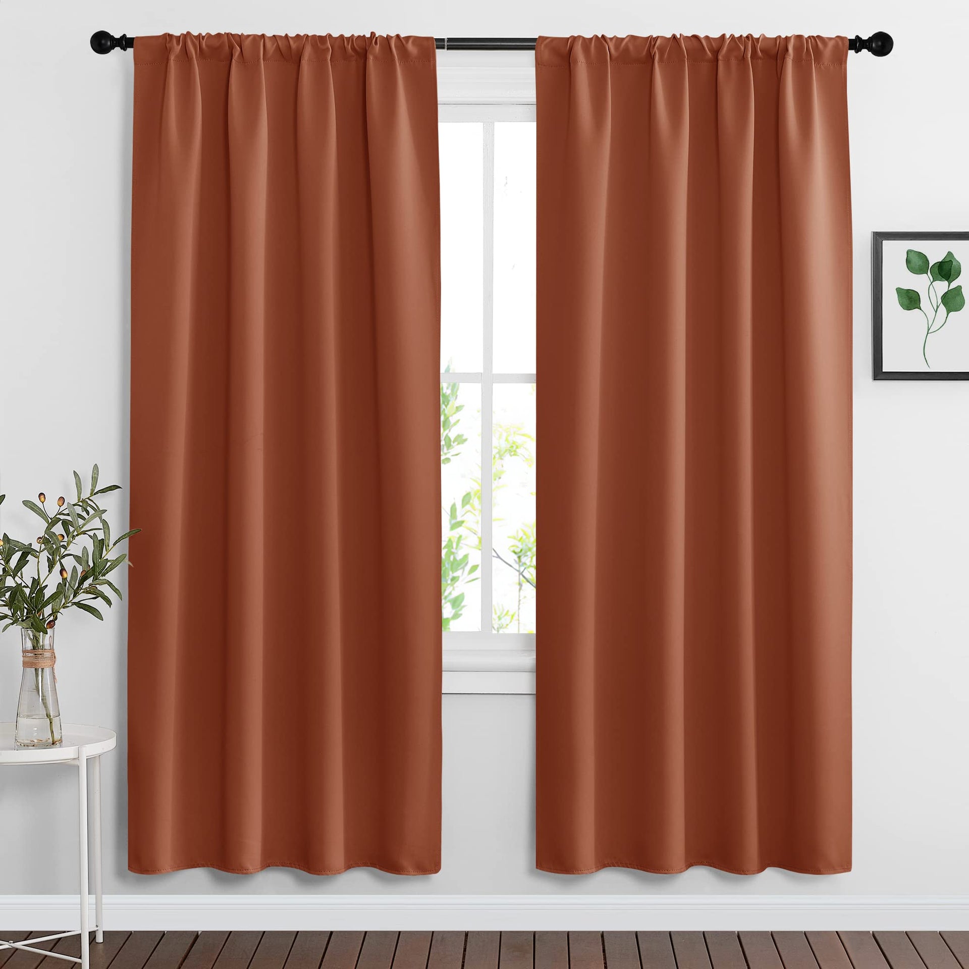 Blackout Curtains for Bedroom Living Room Nursery 72 inches Long (2 Count)