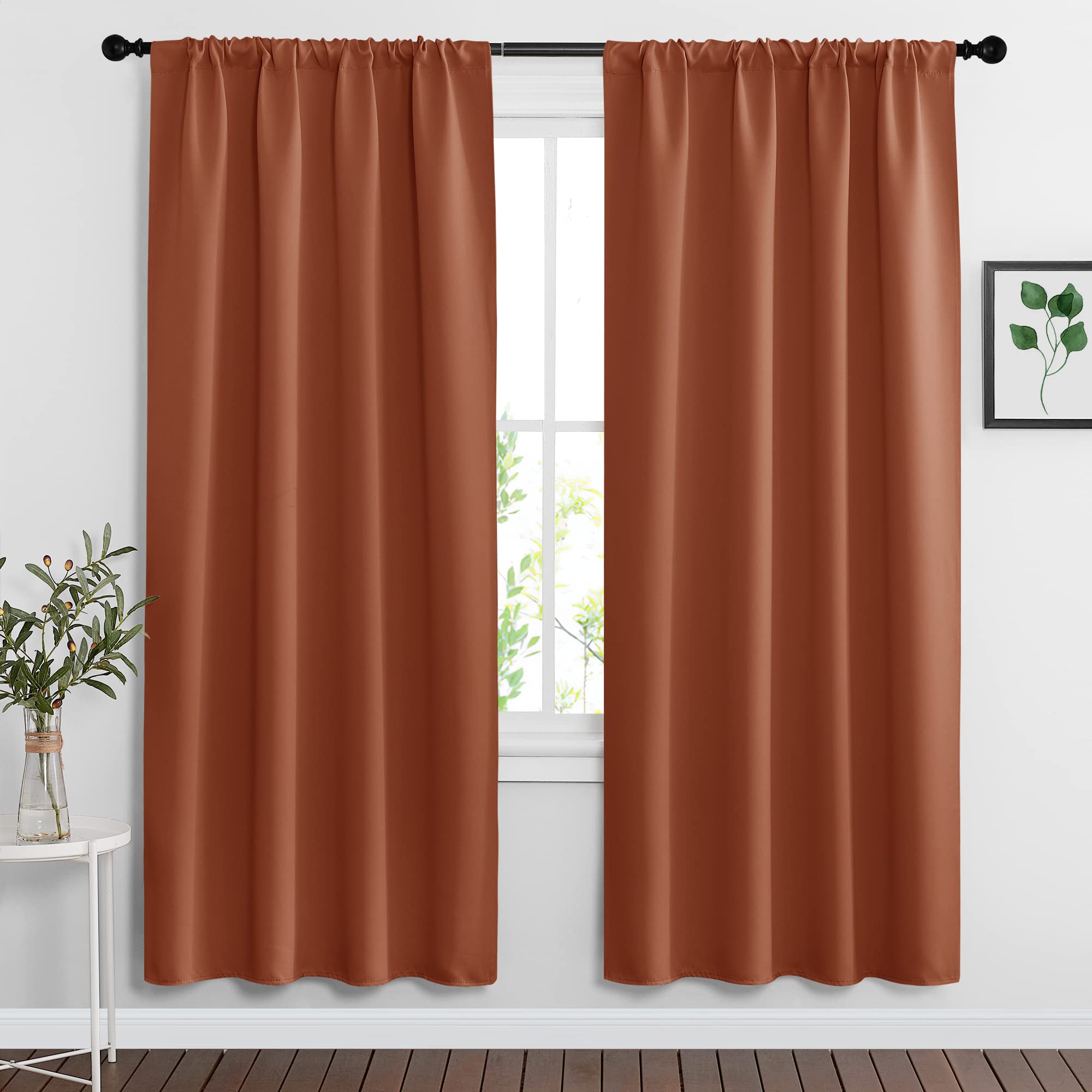 Blackout Curtains for Bedroom Living Room Nursery 72 inches Long (2 Count)