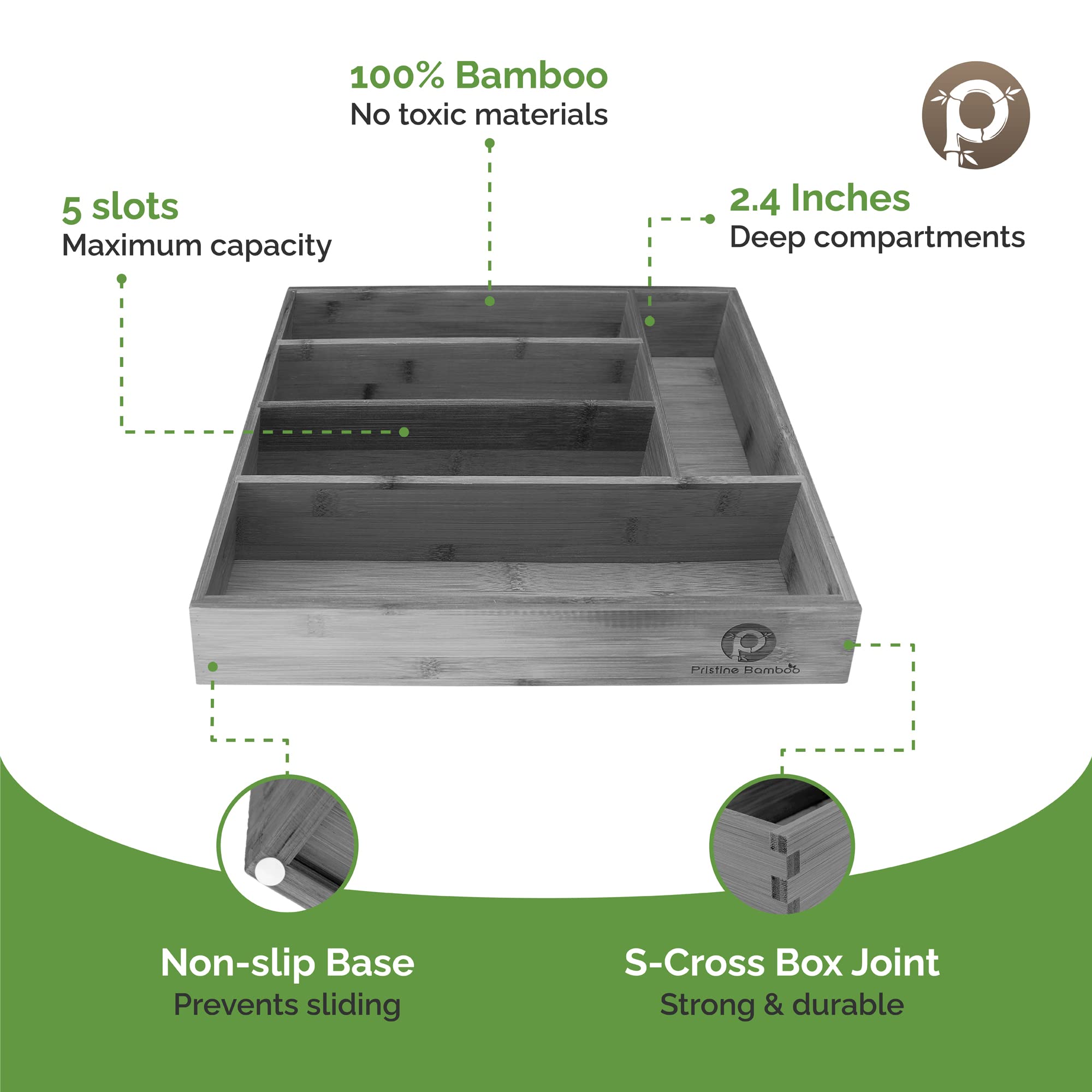 5 Slot Drawer Organizer (35.274 Ounce)