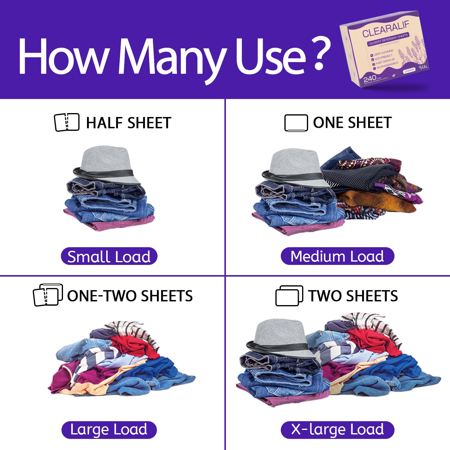 Laundry Detergent Sheets (240 Count)