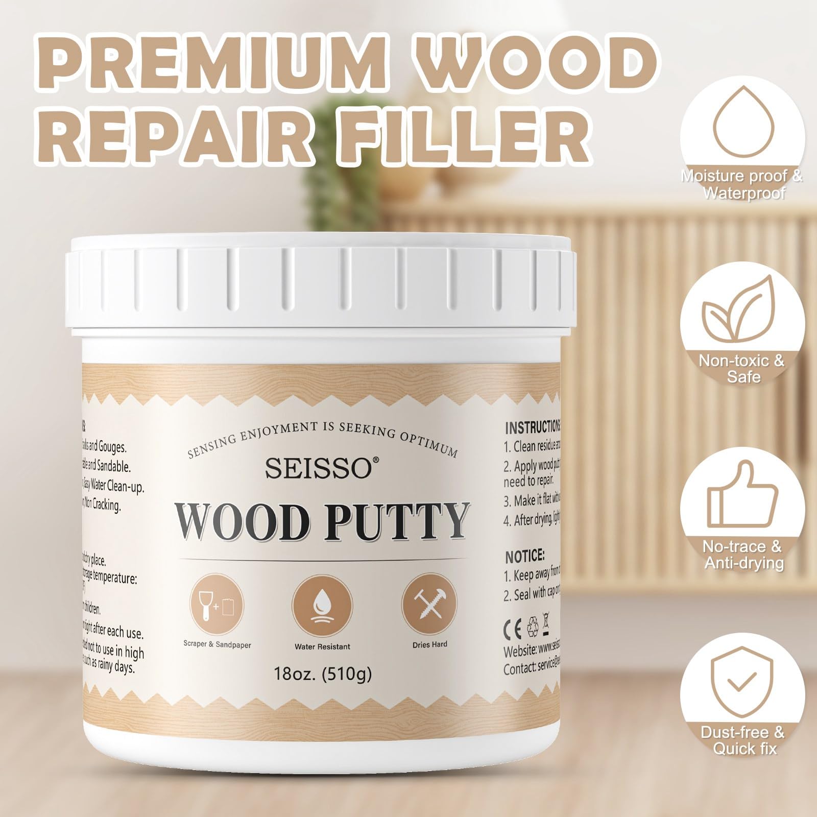 Wood Filler & Putty (18 Ounce)