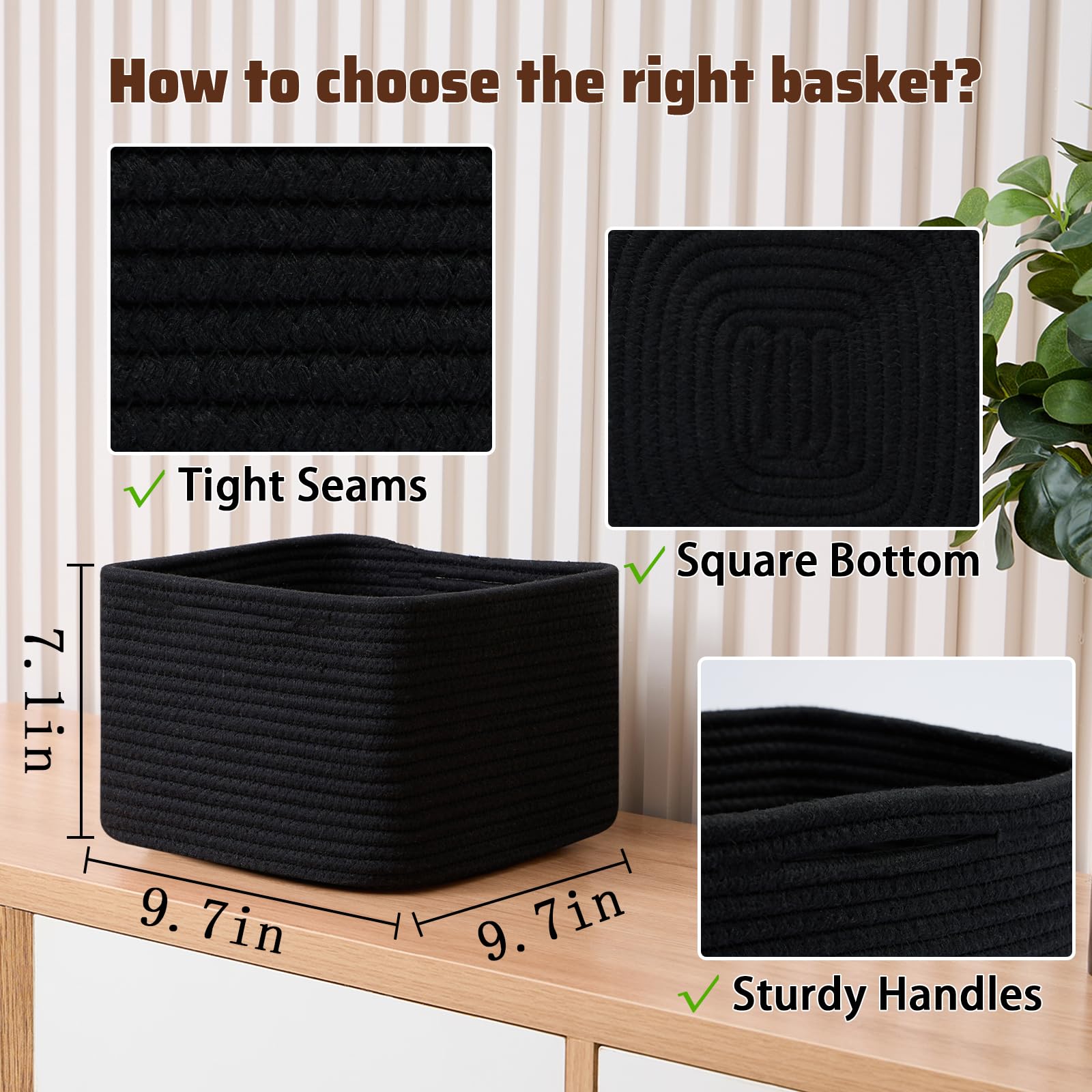 Small Organizing Baskets for Cubes Shelf (3 Count)