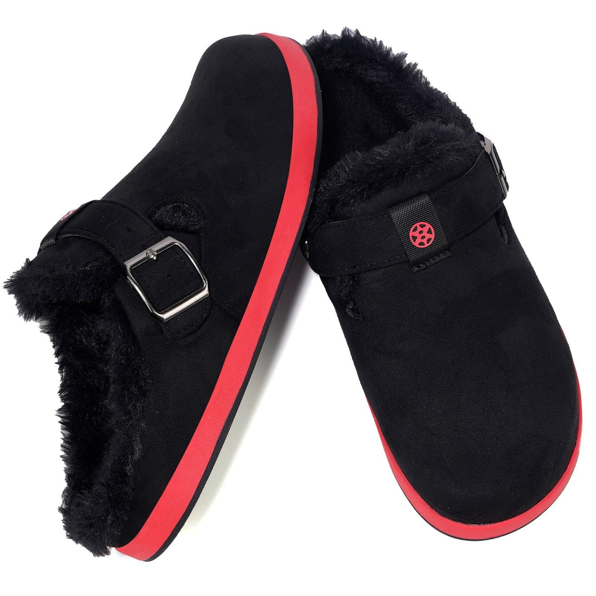 Fur Lined Clogs for Women Men Winter Slippers