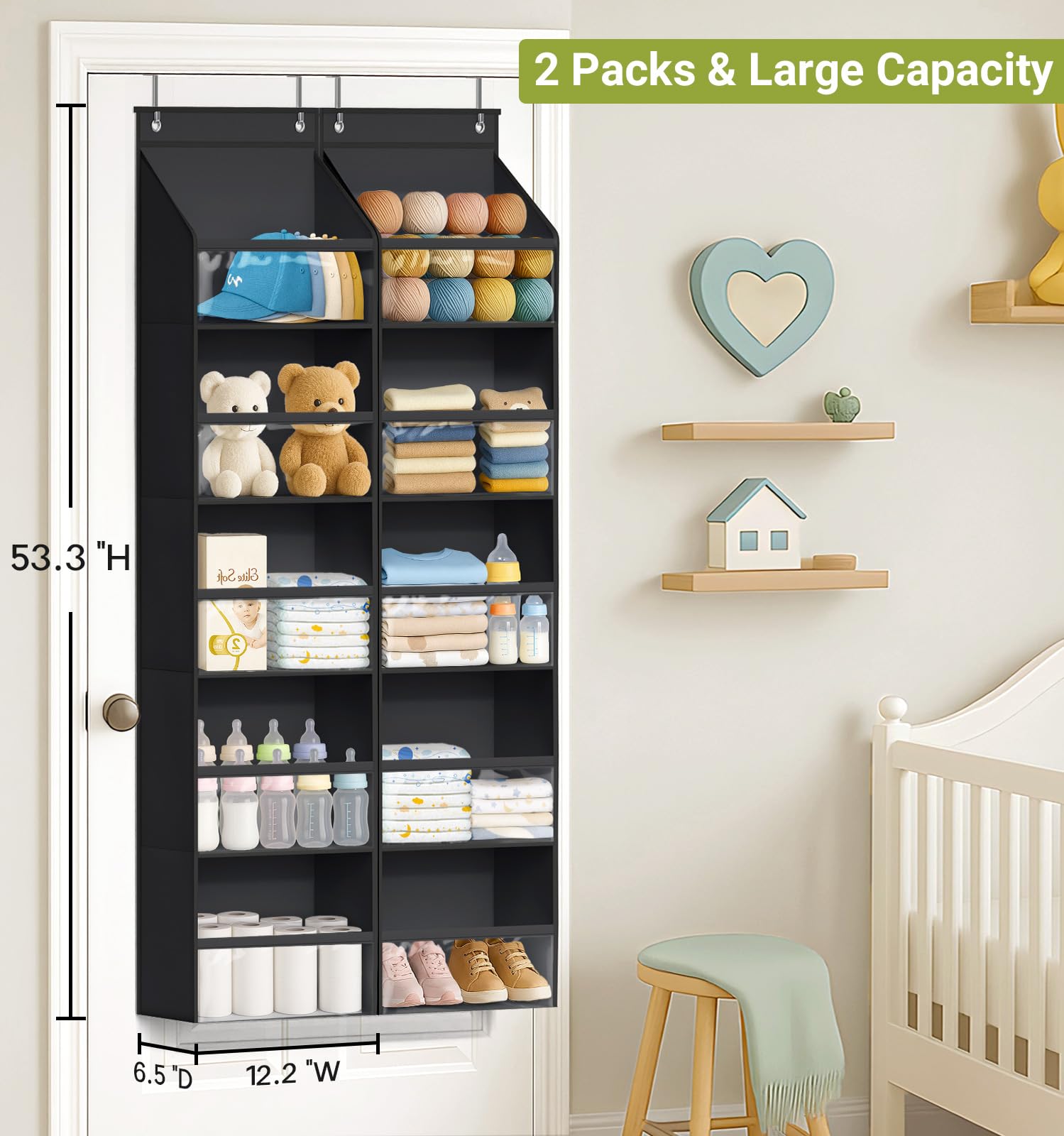 2 Pack Over the Door Organizer (24.99 Count)