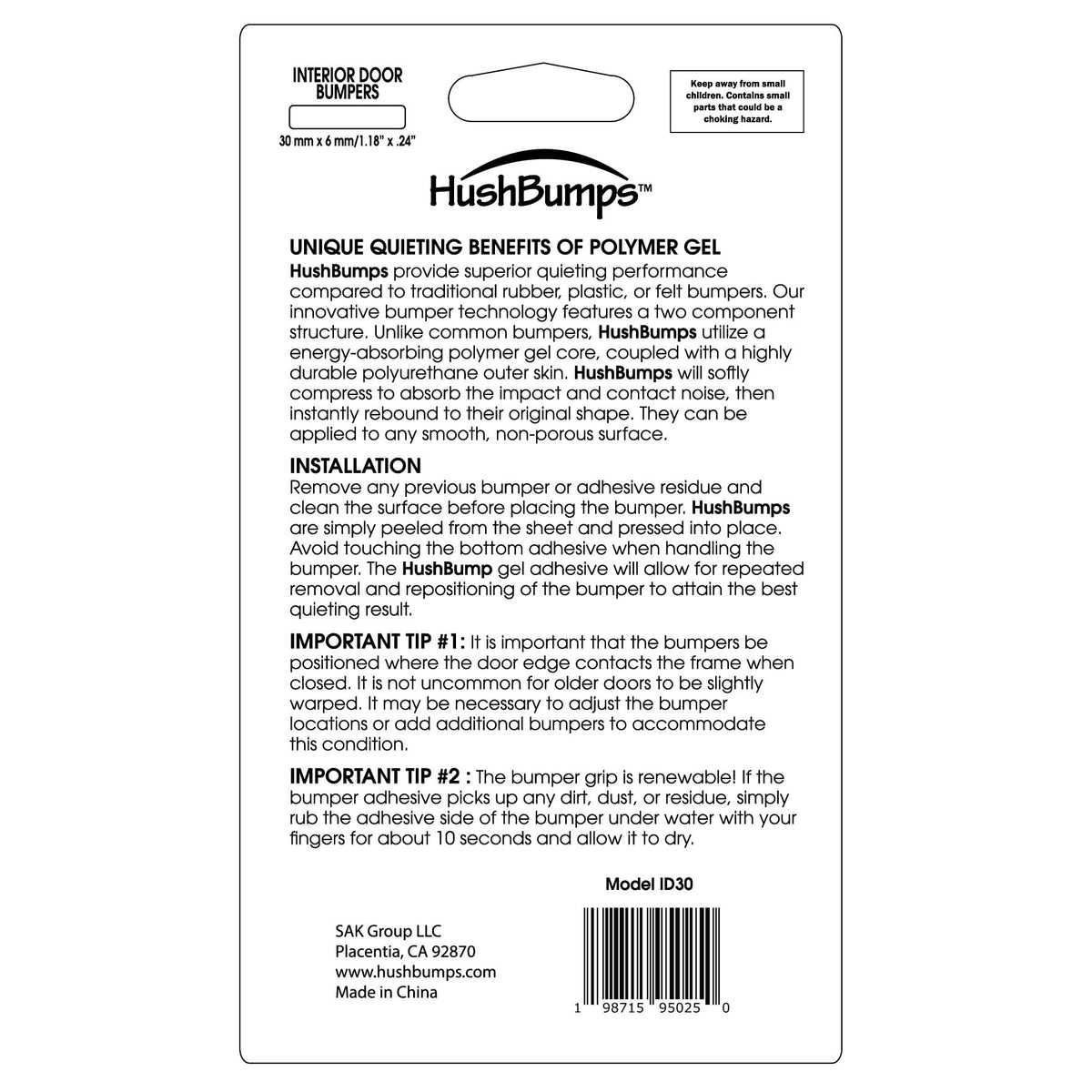 Gel Bumpers for Interior Doors (90 Count)