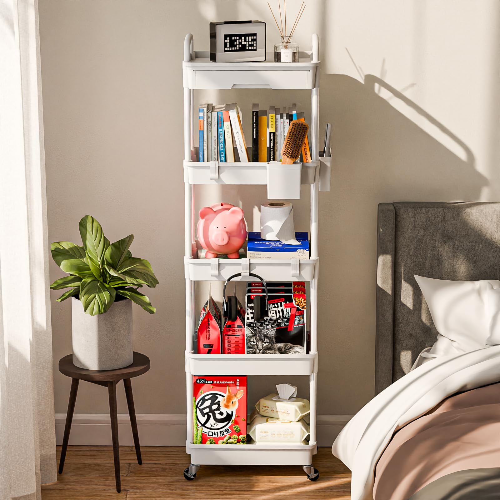5 Tier Rolling Cart Organizer