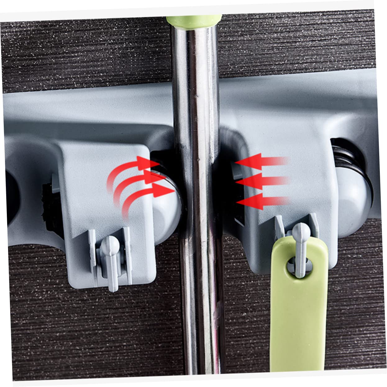 Buckle Mop Holder Wall Mount Broom Hanger Clip Dual