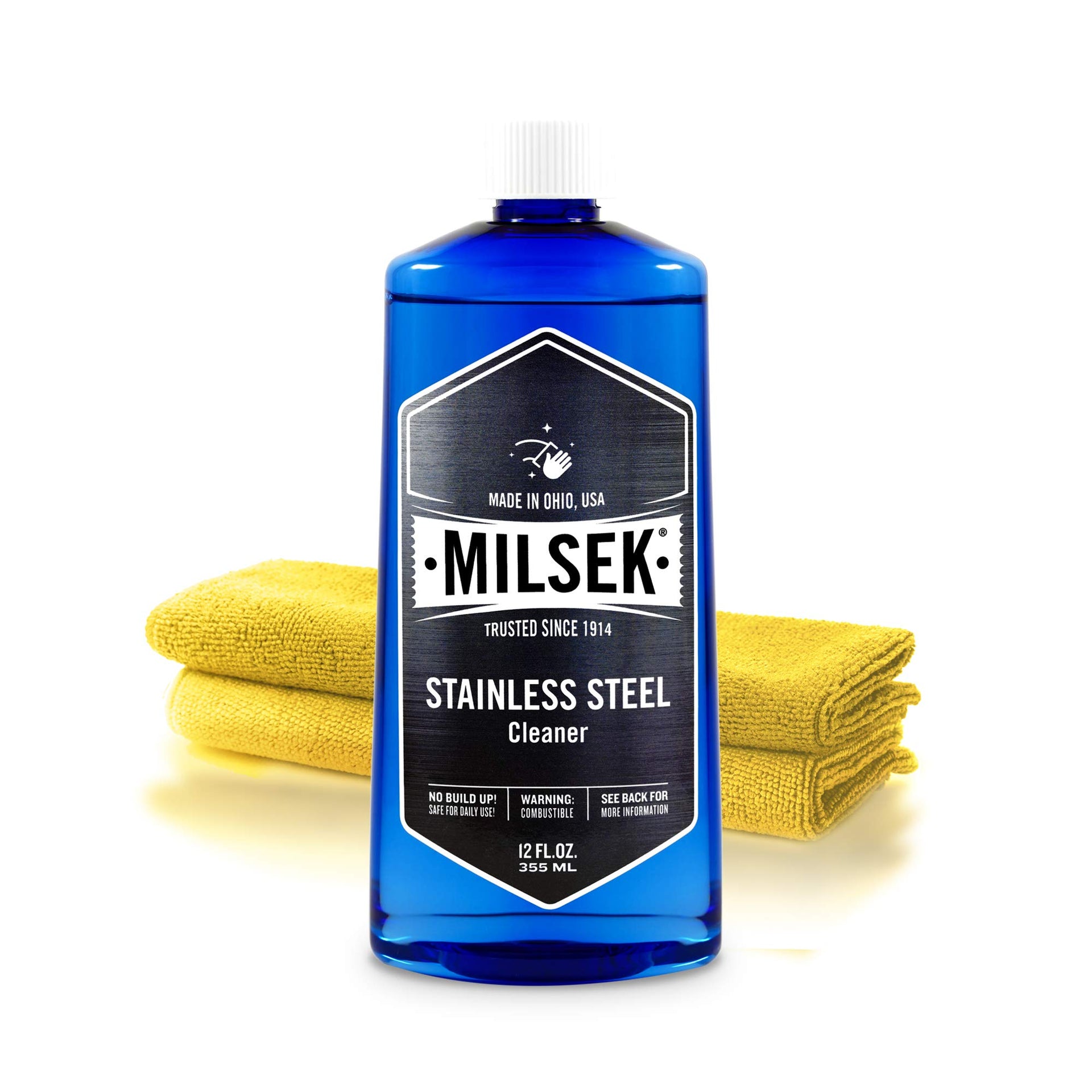 Stainless Steel Cleaner & Microfiber Cloth (12 Fl Oz)