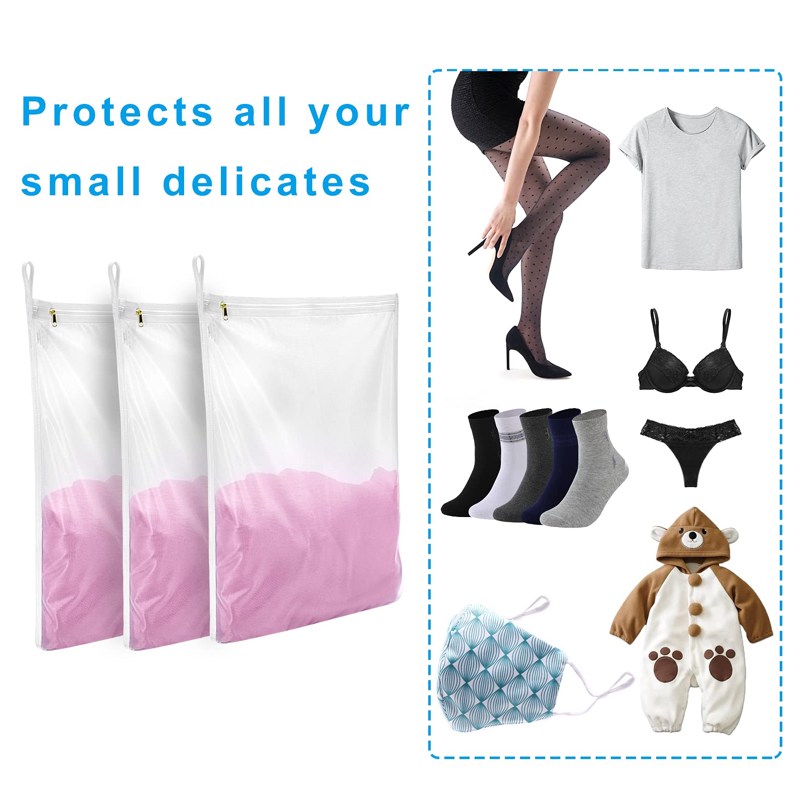 3 Pack Delicates Laundry Bags