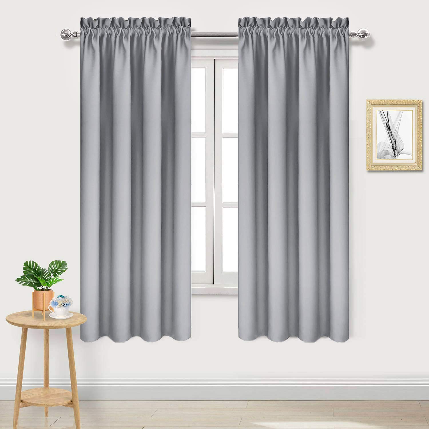 Blackout Curtains for Bedroom Living Room 38 x 63 Inch Long 2 Panels (2 Count)