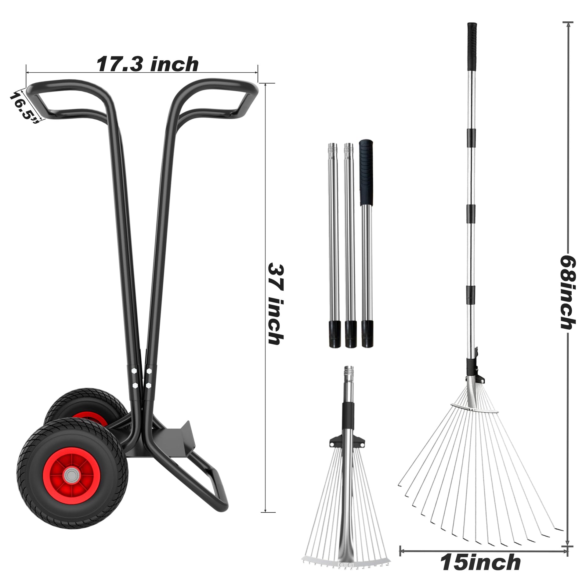 Mobile Trash Bag Holder Outdoor Lawn Leaf Bag Holder