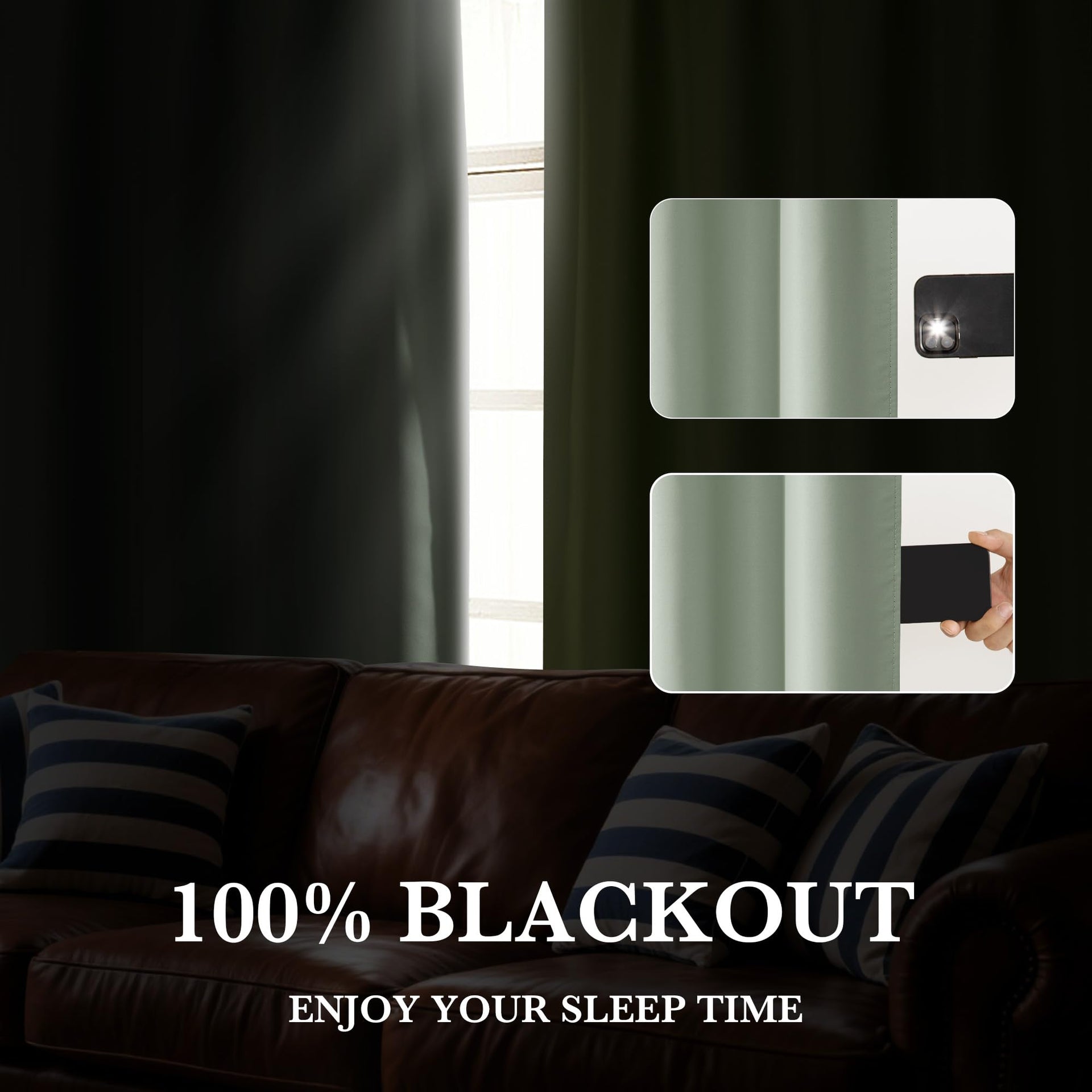 100% Blackout RV Camper Curtains (2 Count)