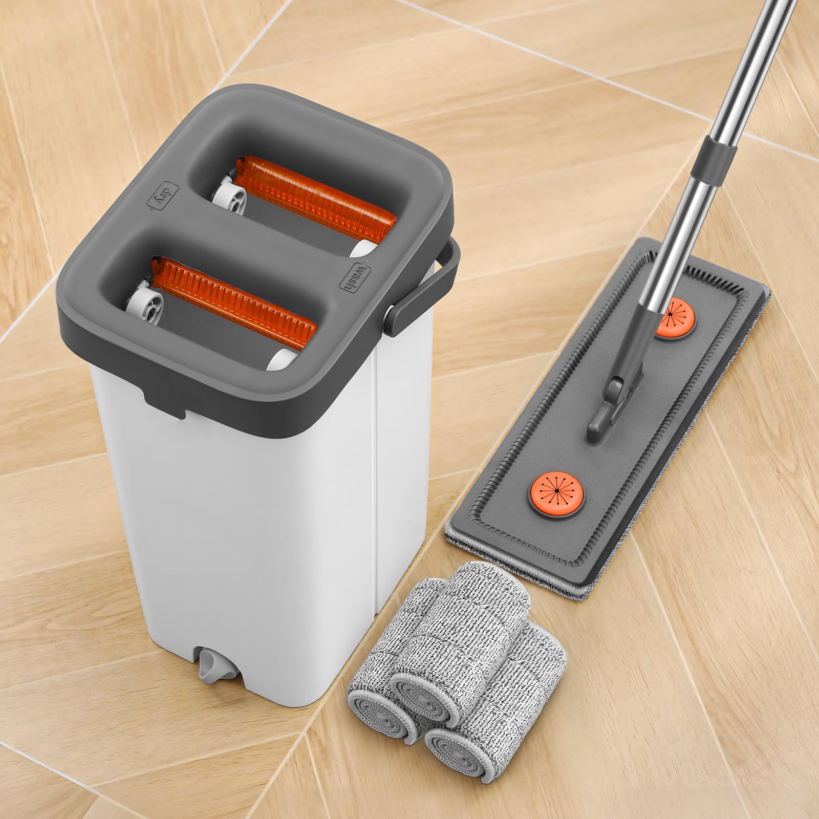 Mop and Bucket with Wringer Set for Home - ModHome Supplies