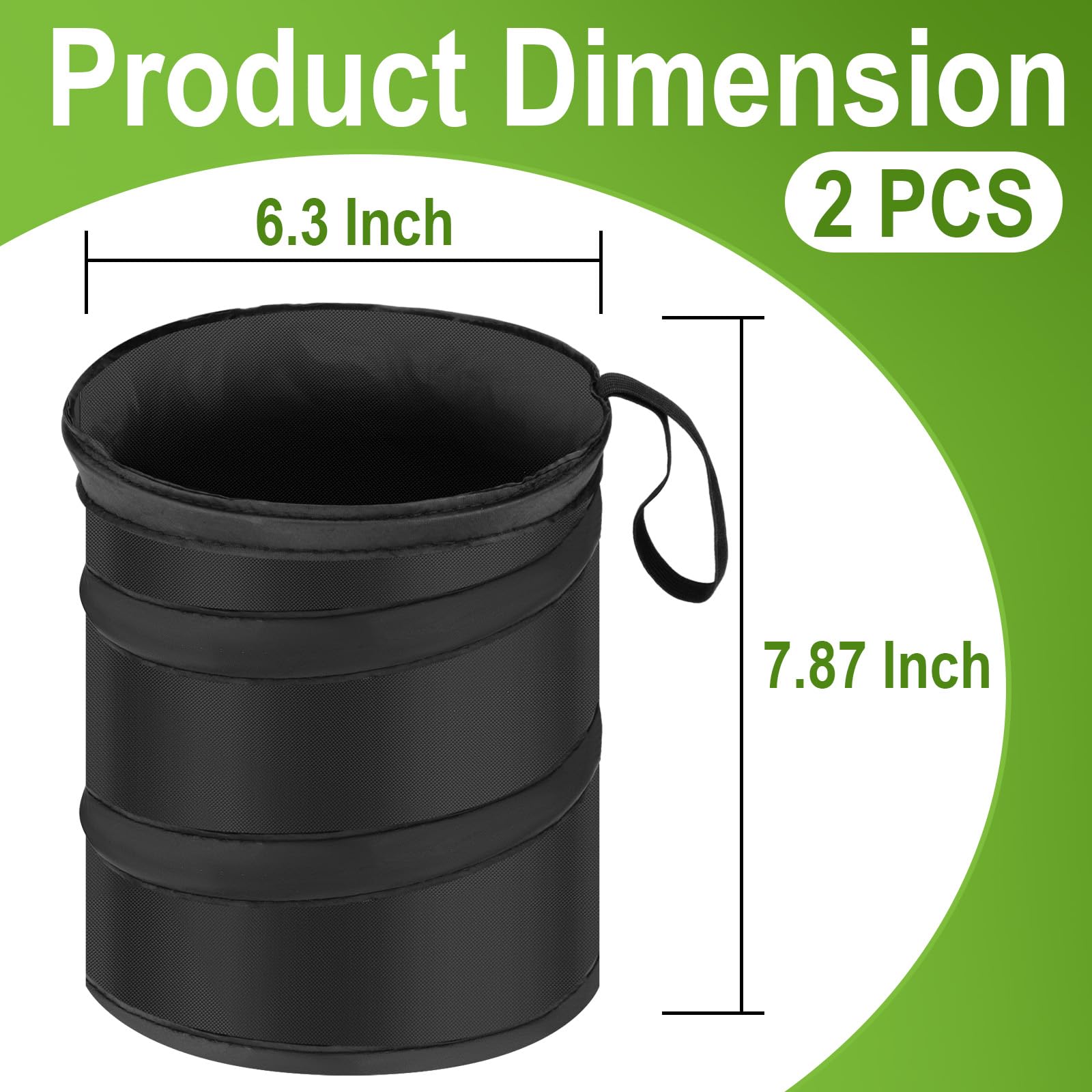 2 PCS Car Collapsible Trash Can (2 Count)