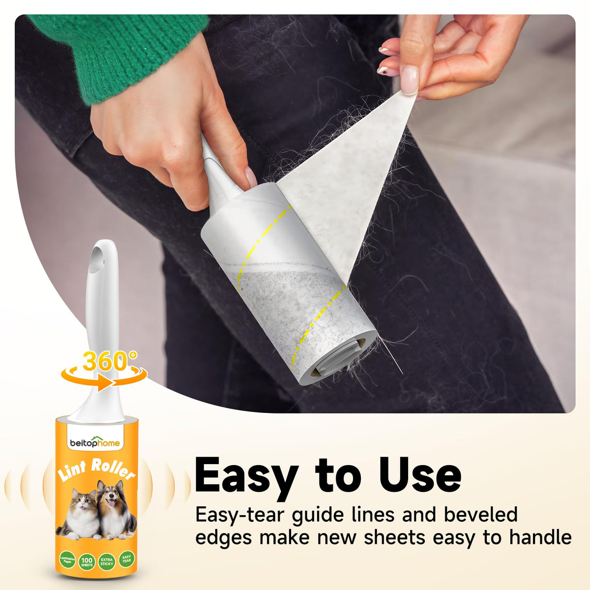 Extra Sticky Lint Roller for Pet Hair (800 Count)
