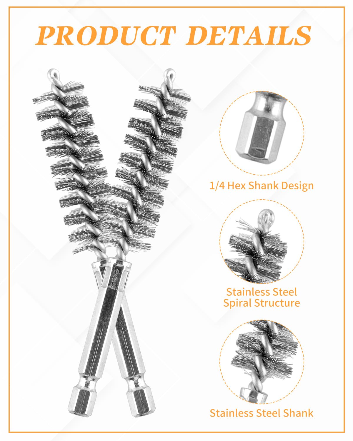 24 pcs Bore Brush for Drill with 1 (24 Count)