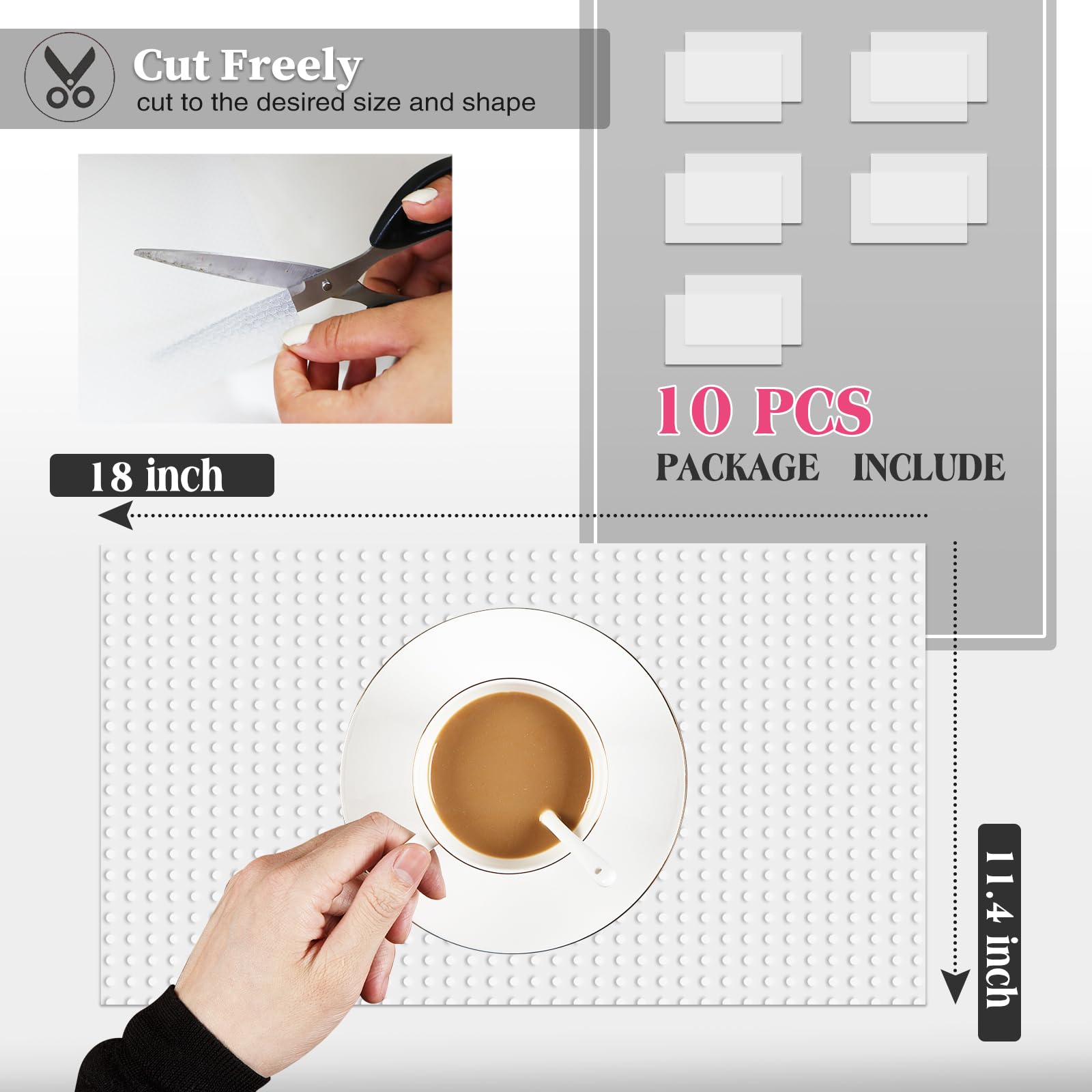 10Pcs Refrigerator Liners (10 Count)