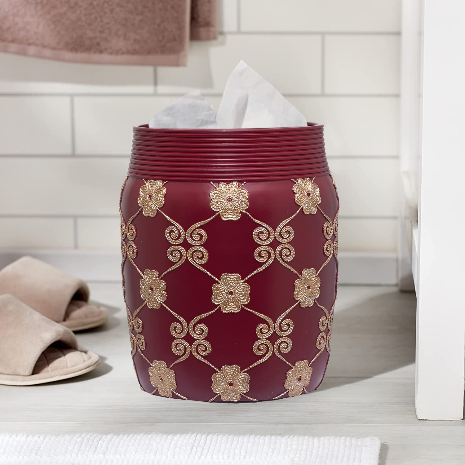 Decorative Trash Can for Bathroom