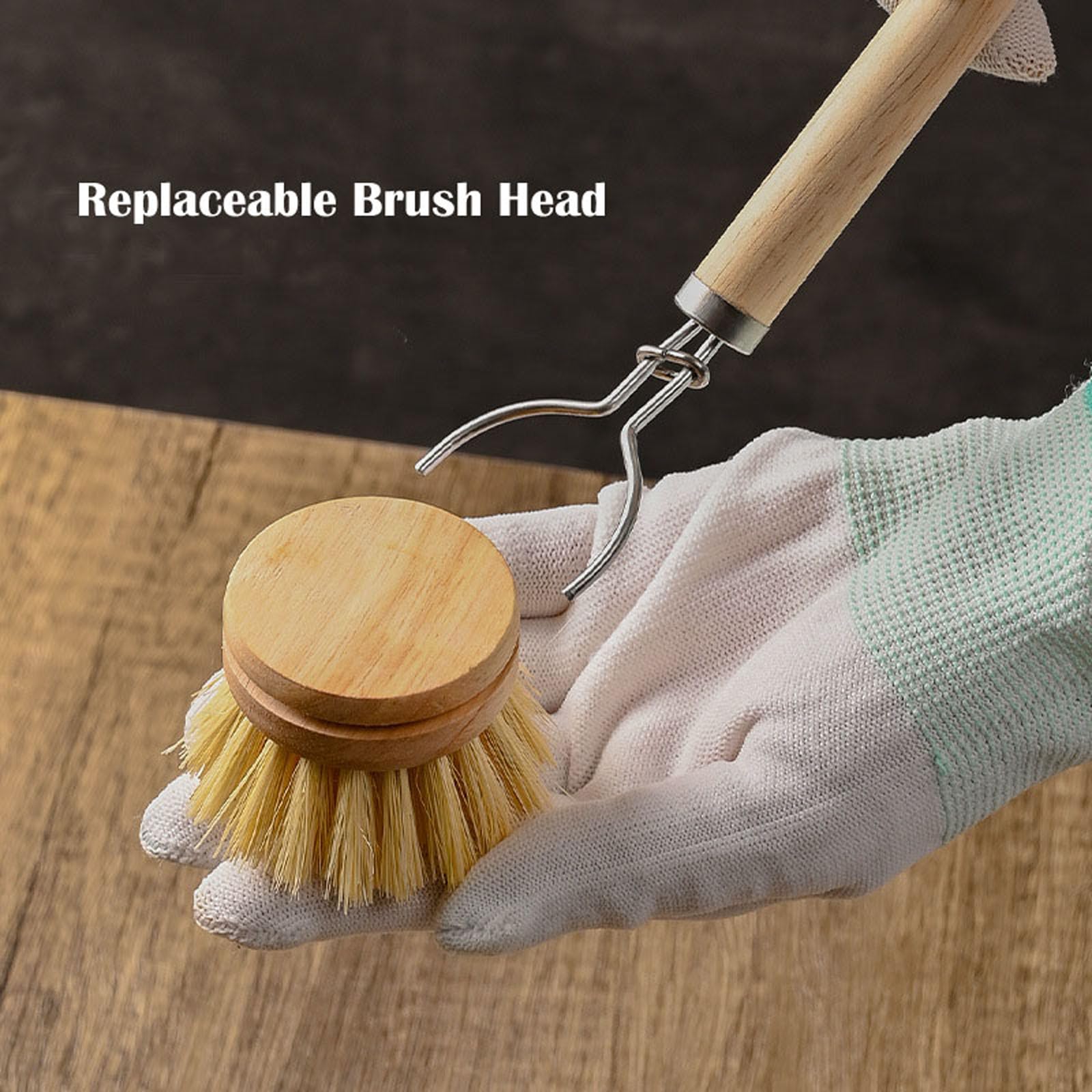 Bamboo Dish Brush with Handle