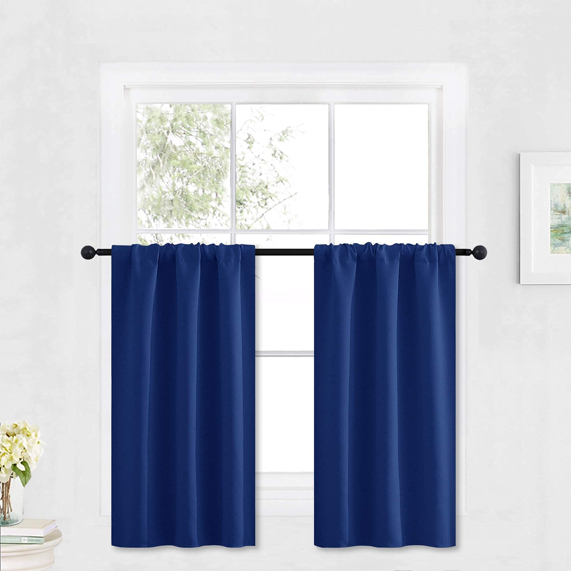 Kitchen Blackout Curtains Over Sink 36 inch Length