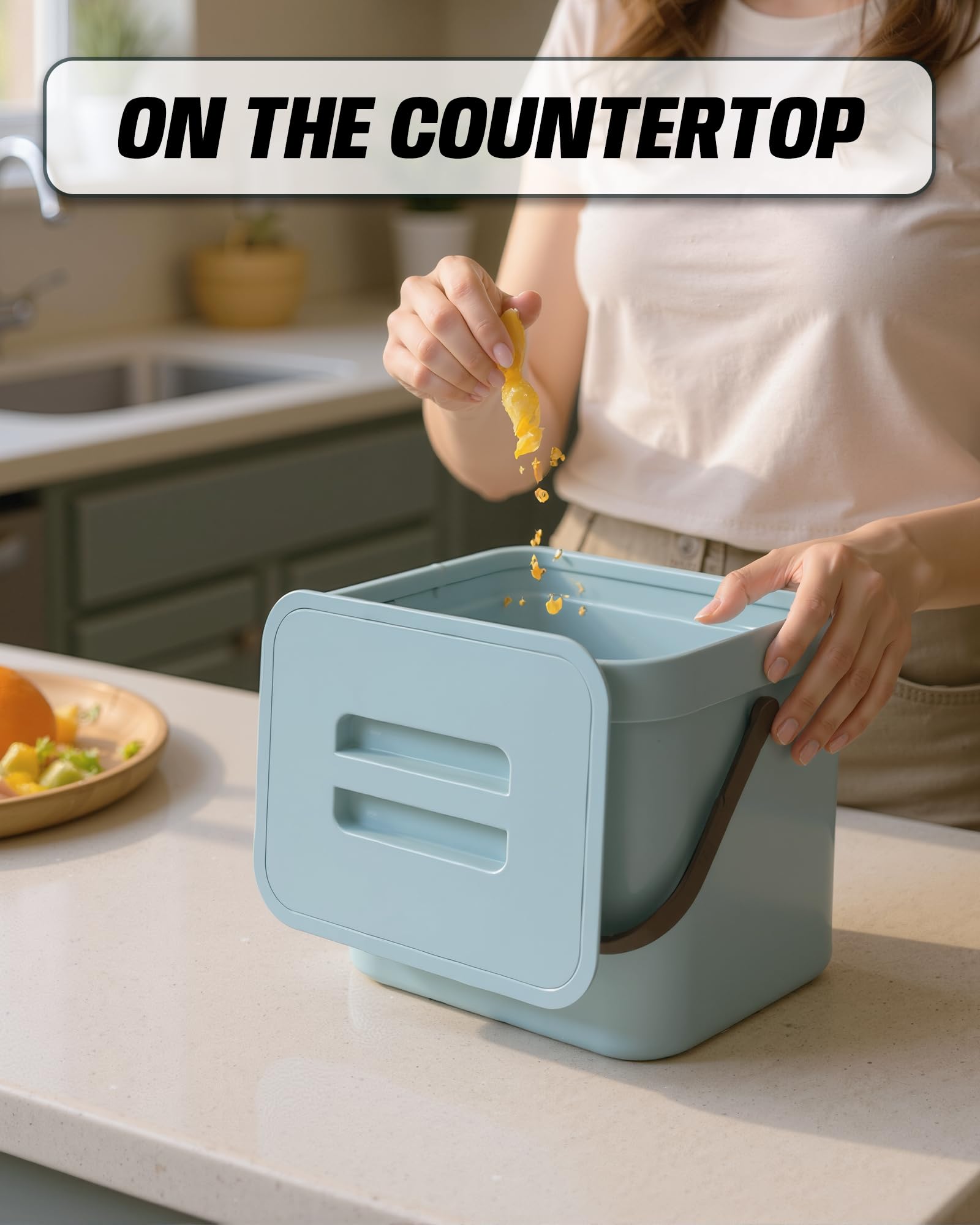 1.8 Gal Hanging Trash Can with Lid