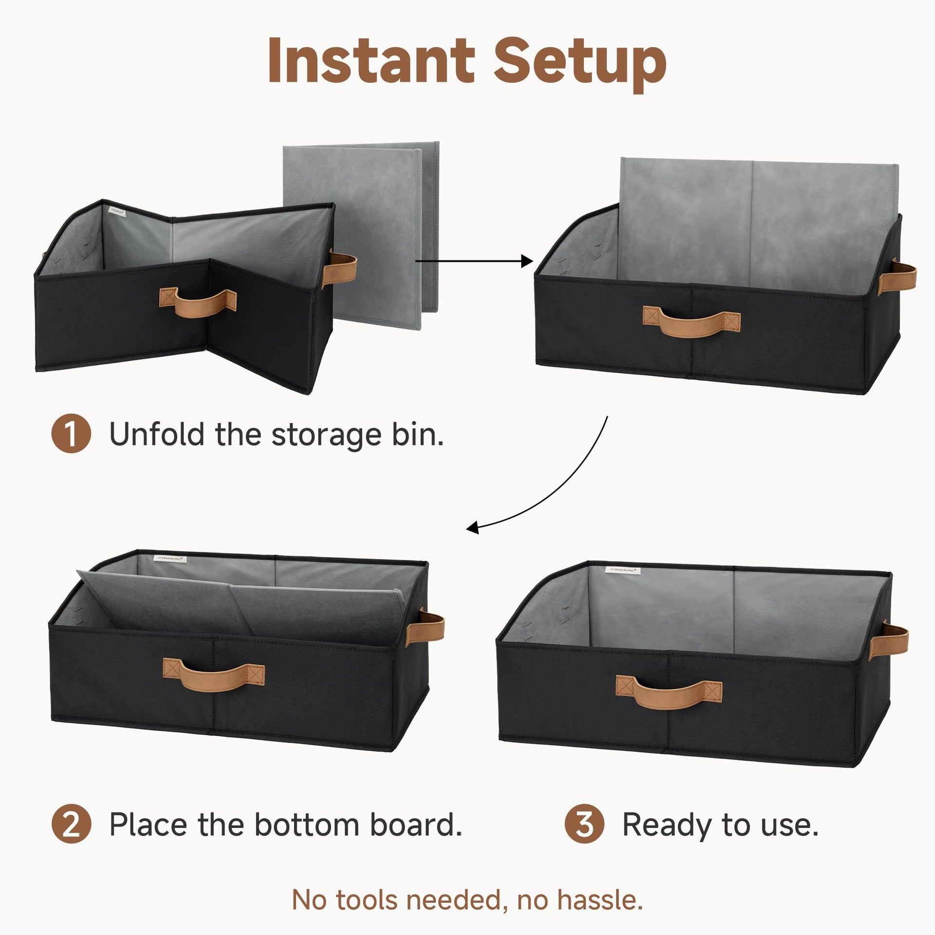Closet Storage Bins Trapezoid (3 Count)