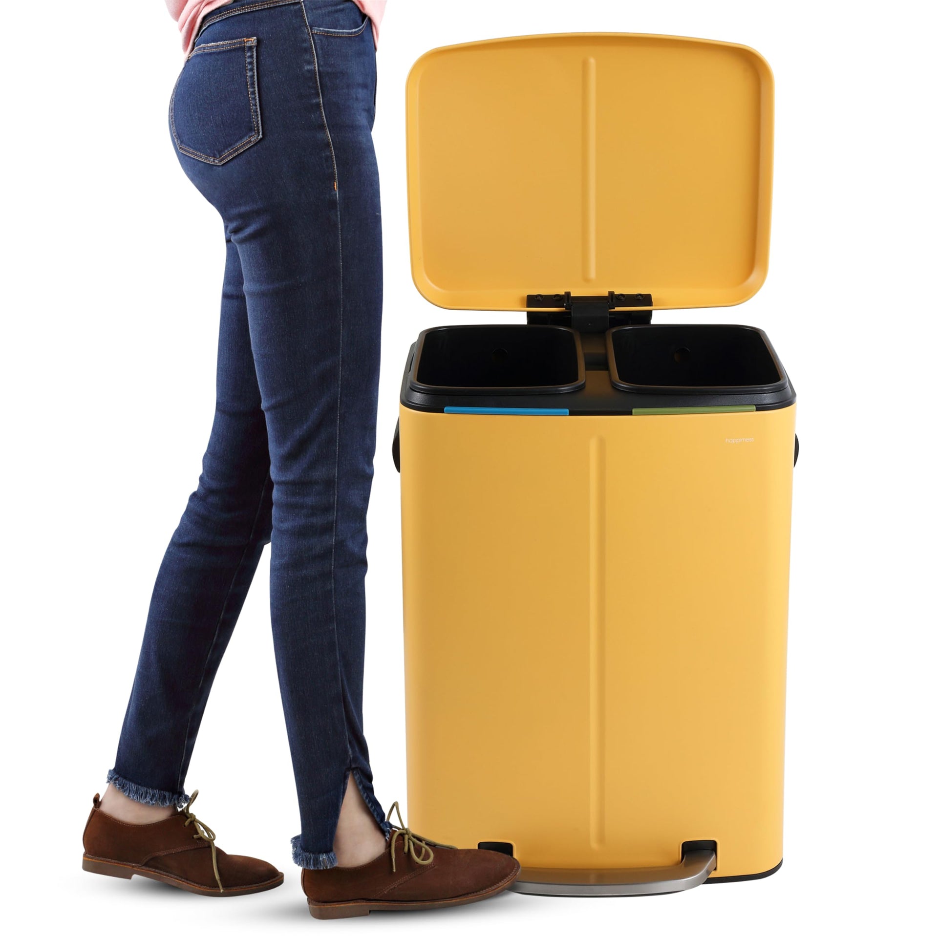 Marco 10.6 Gal Double Bucket Step Trash Can