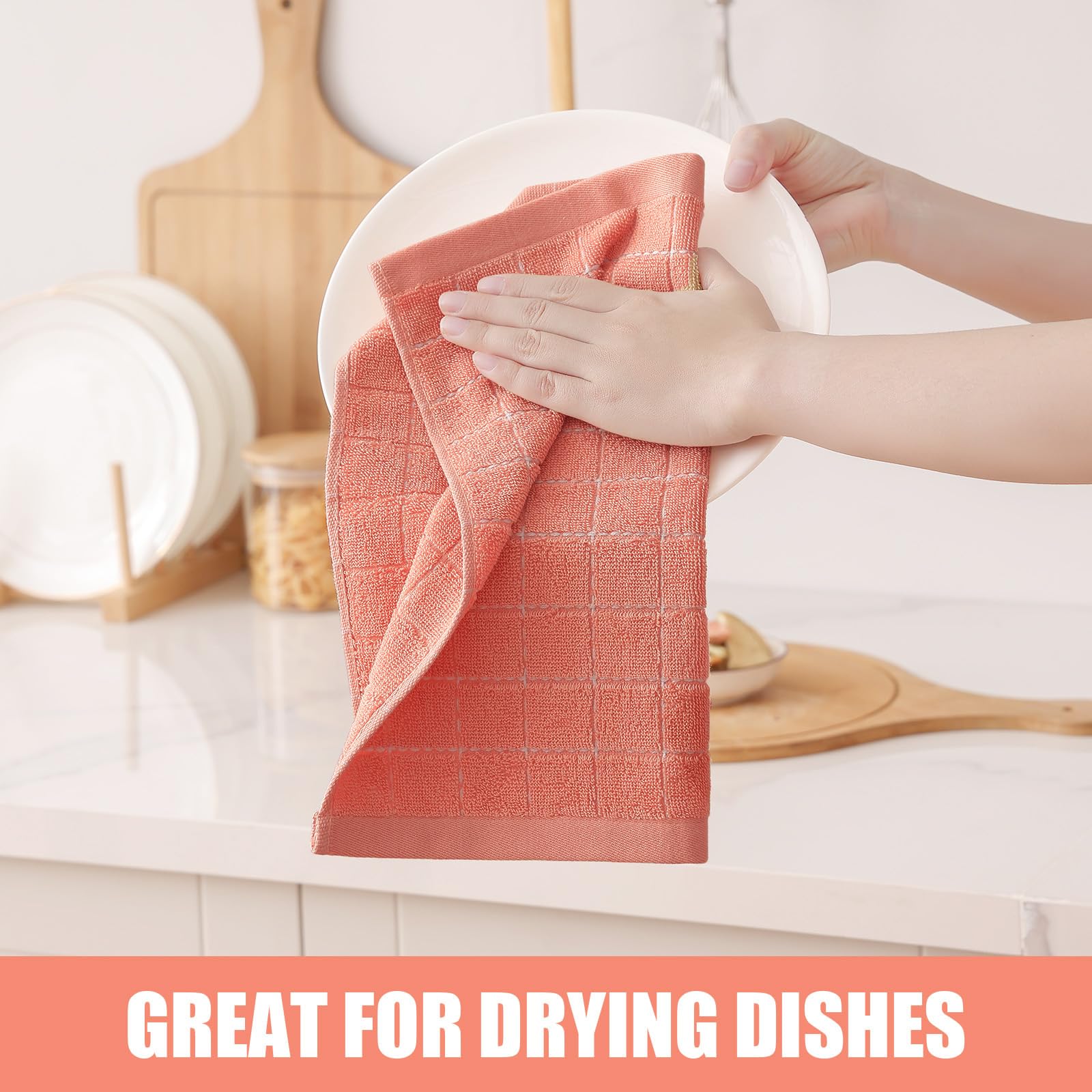 100% Cotton Terry Kitchen Dish Cloths (12 Count)