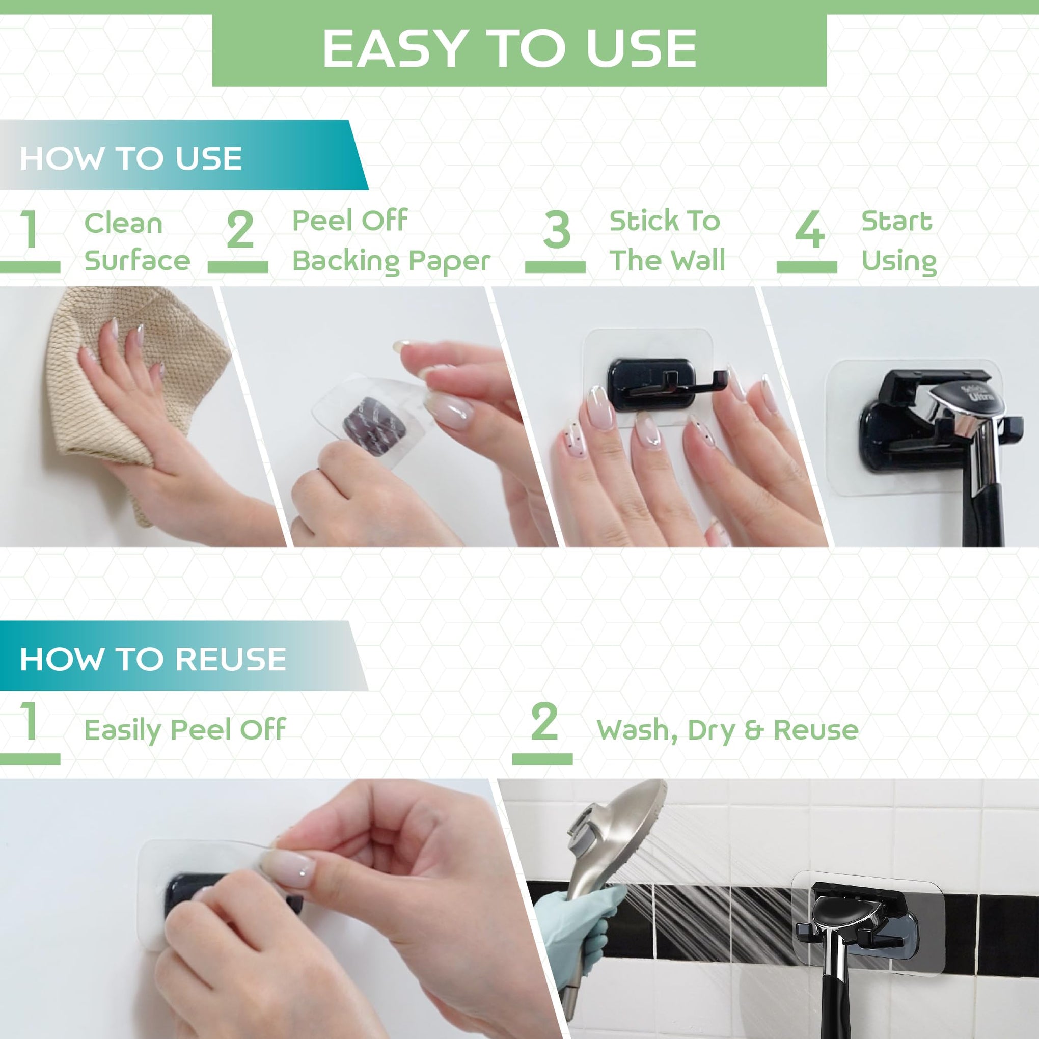 Hook LAB Shower Razor Holder (2 Count)