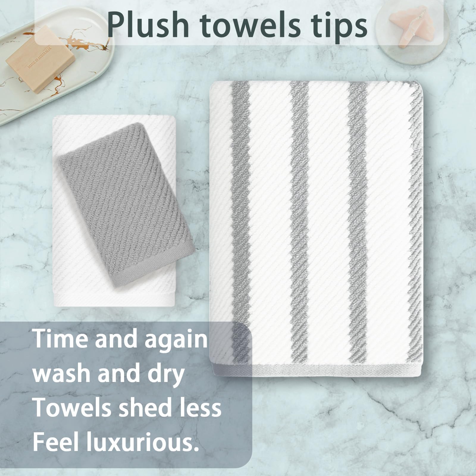 Stripe 3PC Towel Set (3 Count)