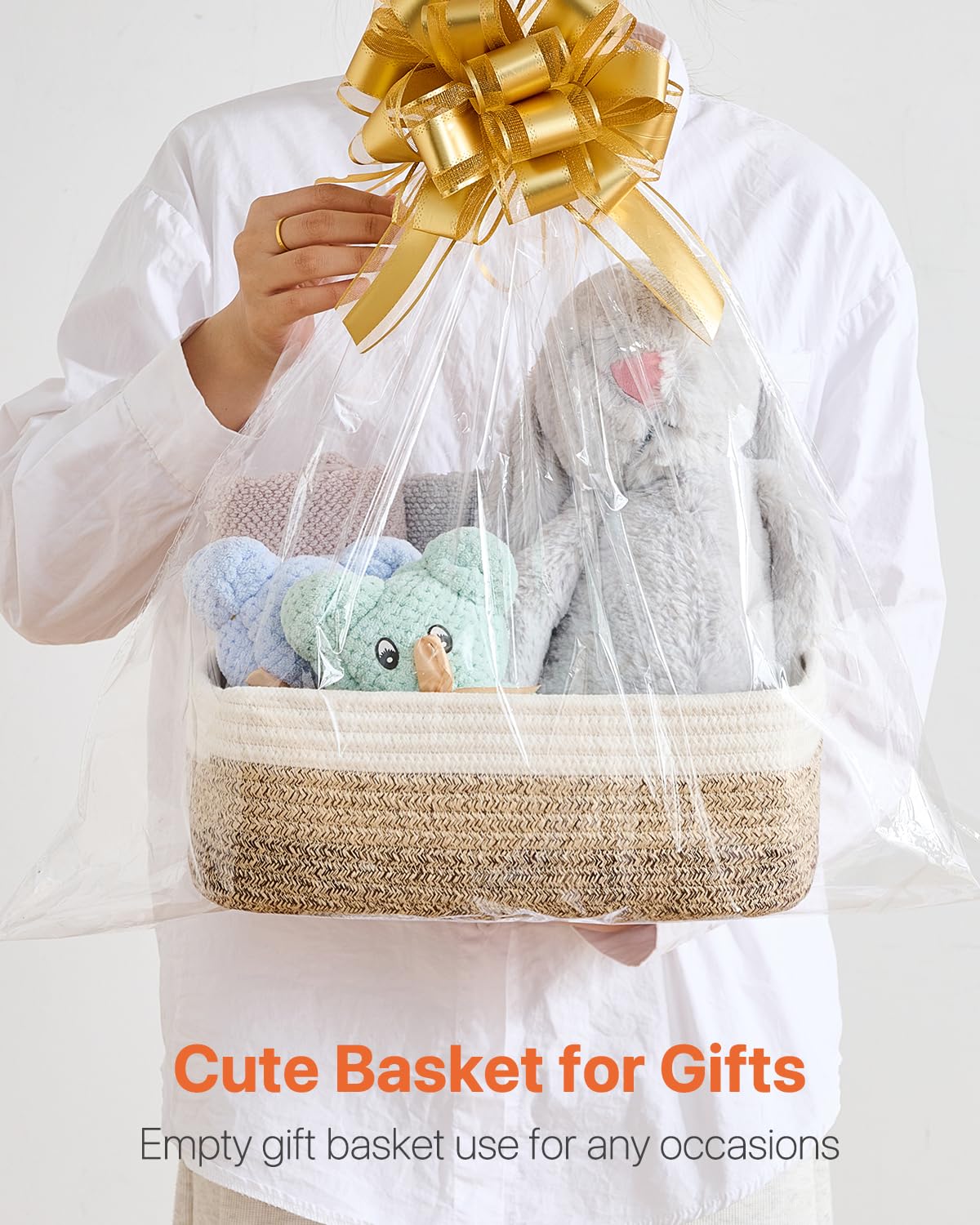 Small Woven Storage Basket for Organizing (3 Count)