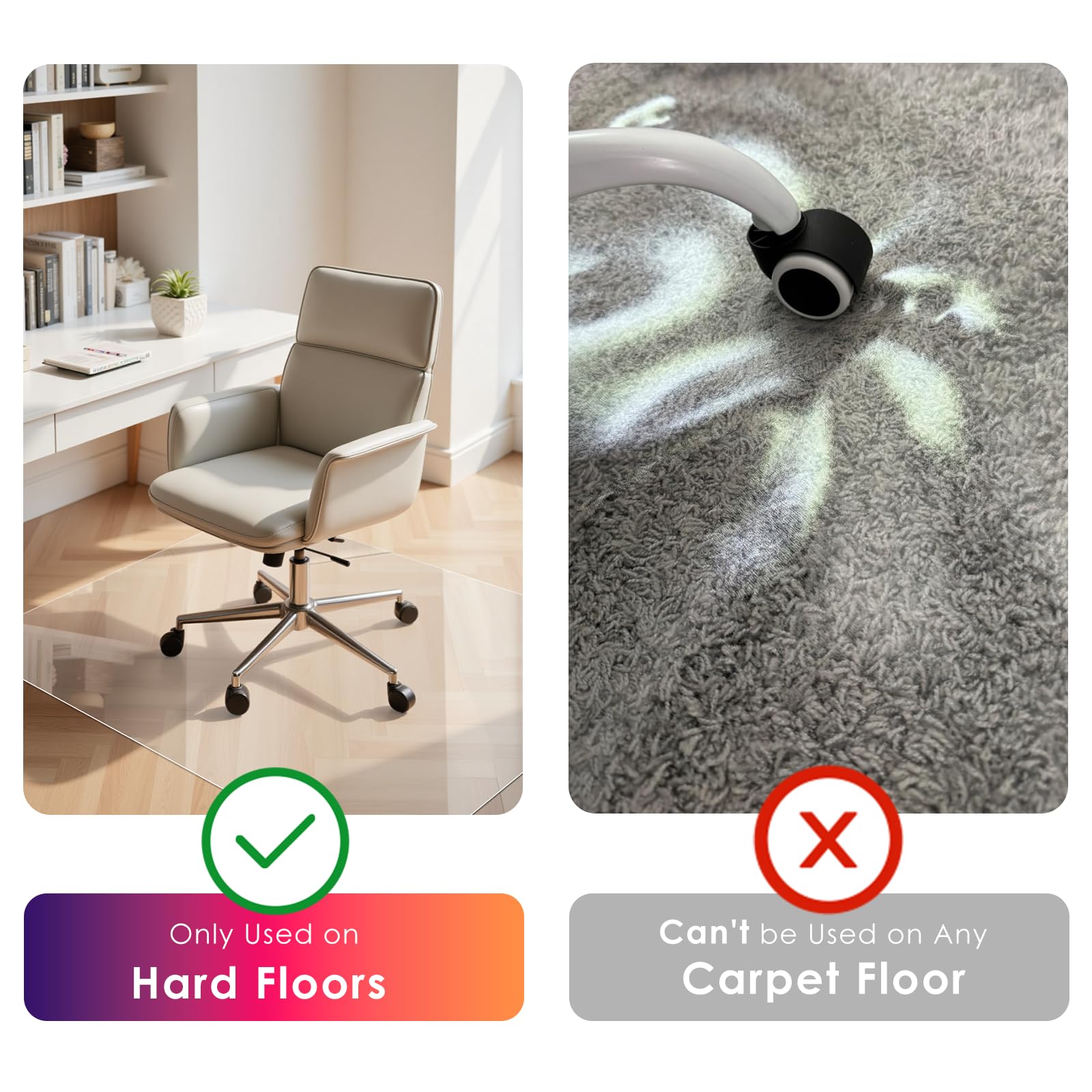 Clear Chair mat for Hardwood Floor