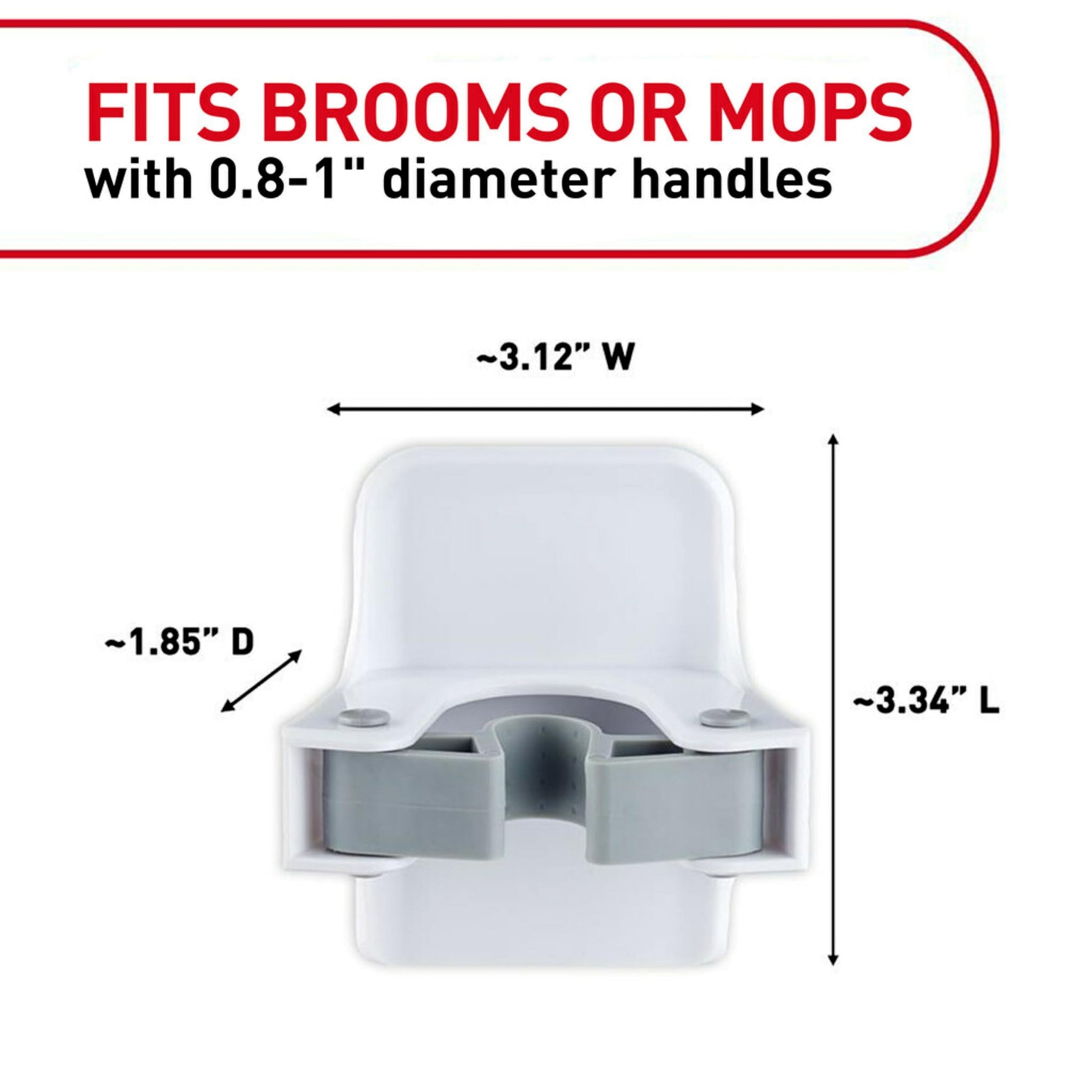 Large White Broom Grippers (2 Count)