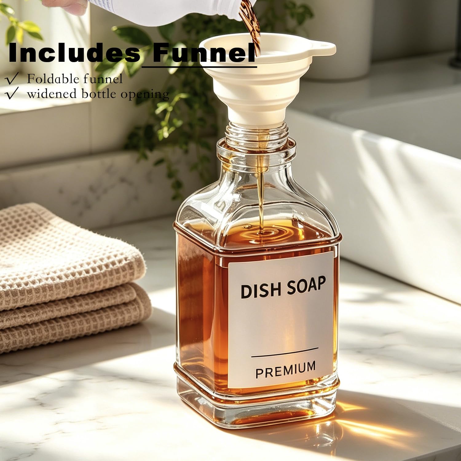 Dish Soap Dispenser for Kitchen (2 Count)
