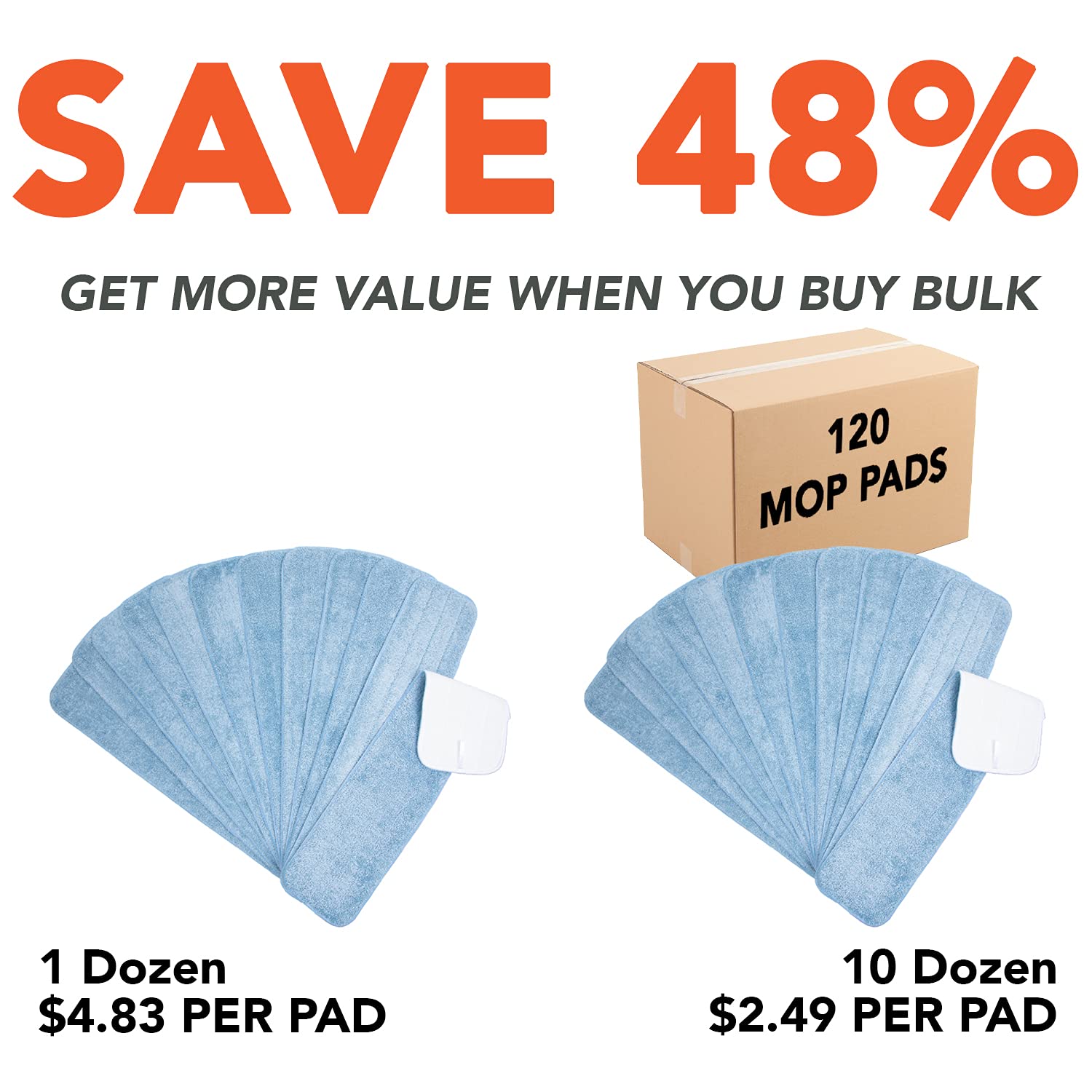Arkwright Spray Mop Replacement Pads (12 Count)