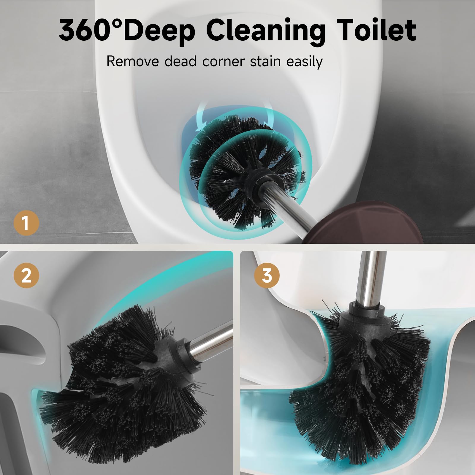 Bronze Toilet Brush and Holder (30 Ounce)