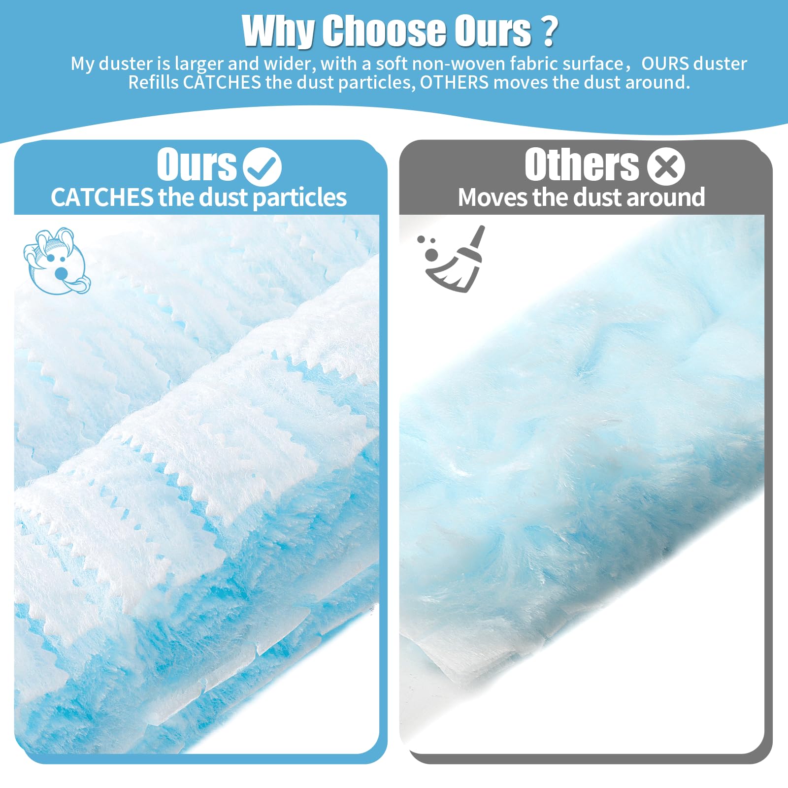 40 Count 360° Heavy Duty Duster Refills Compatible with Swiffer