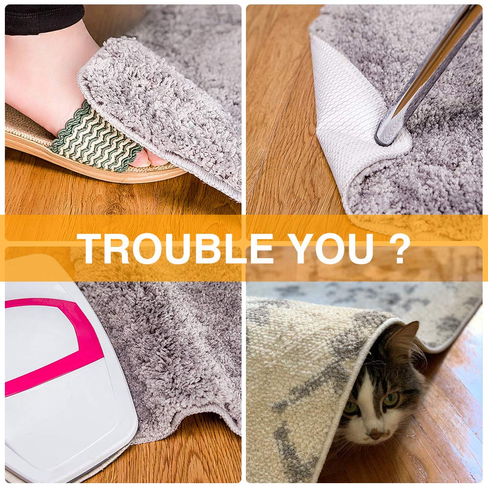 Vacuum Tech Rug Pad Gripper for Hardwood Floors No Damage (4 Count)