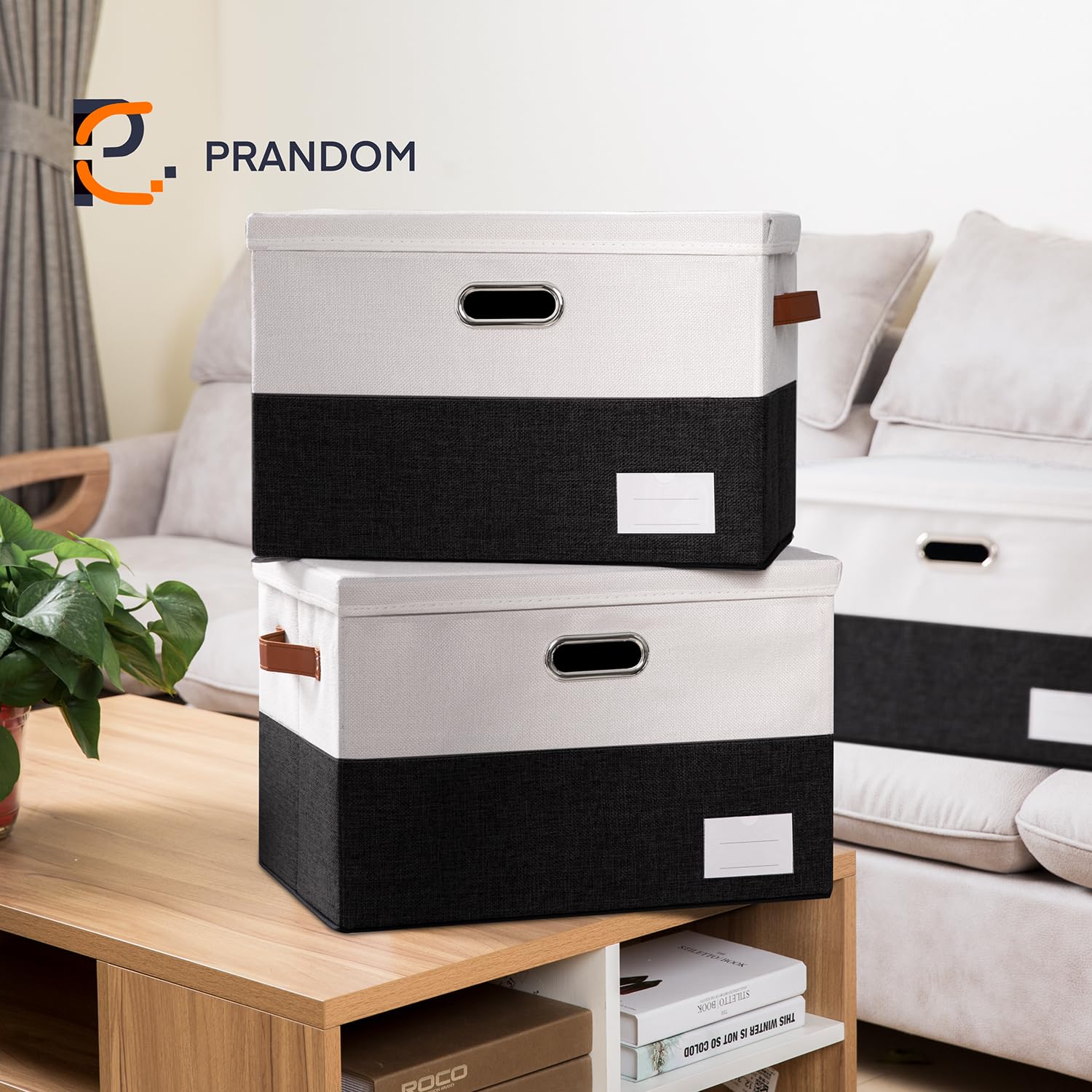 Foldable Storage Bins with Lids [3 (3 Count)