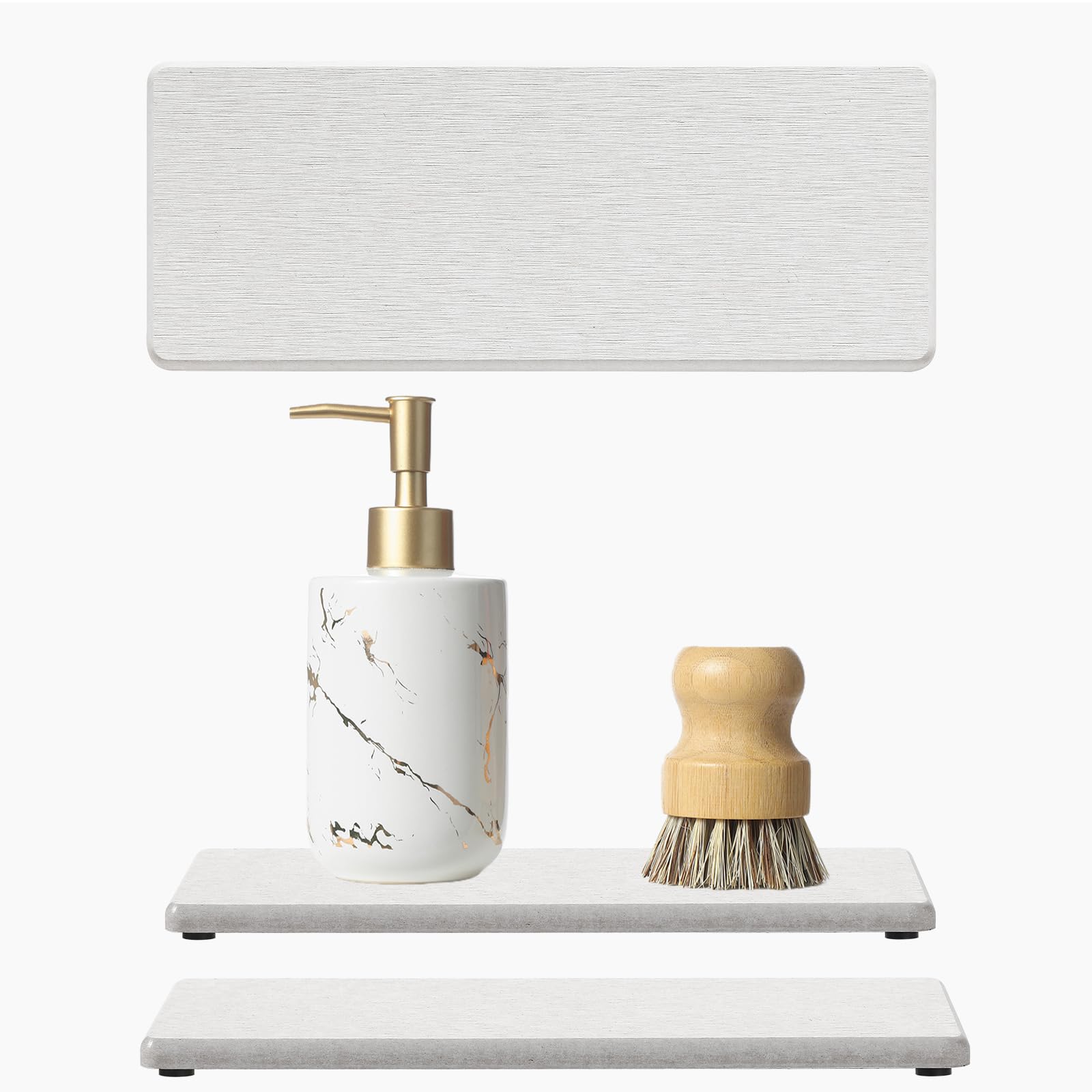 2PCS Beige Bathroom Sink Vanity Trays (2 Count)