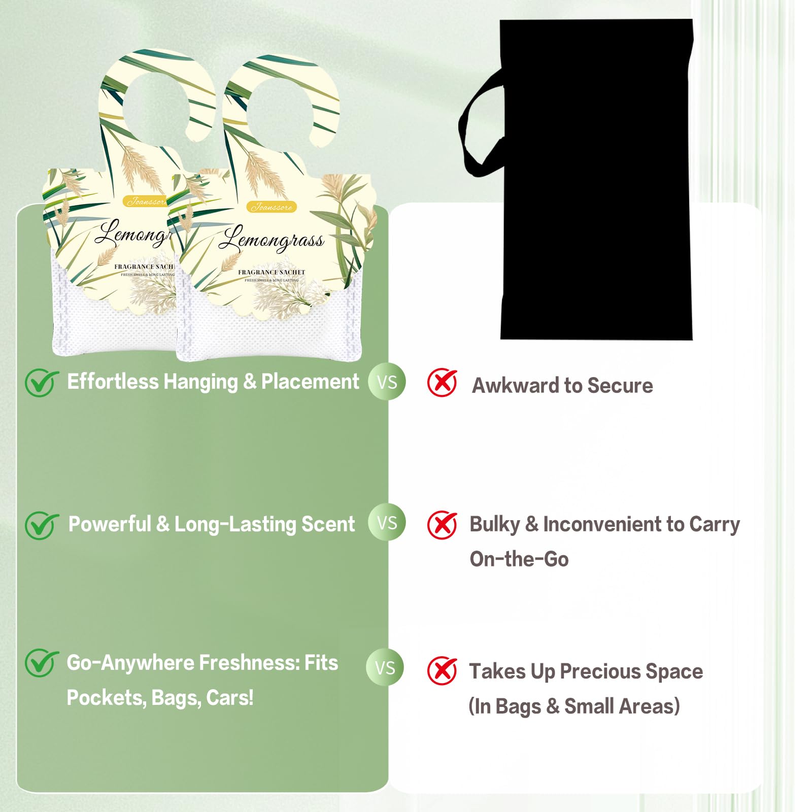 15 Packs Lemongrass Scented Sachets for Drawers and Closets (7.93 Ounce)