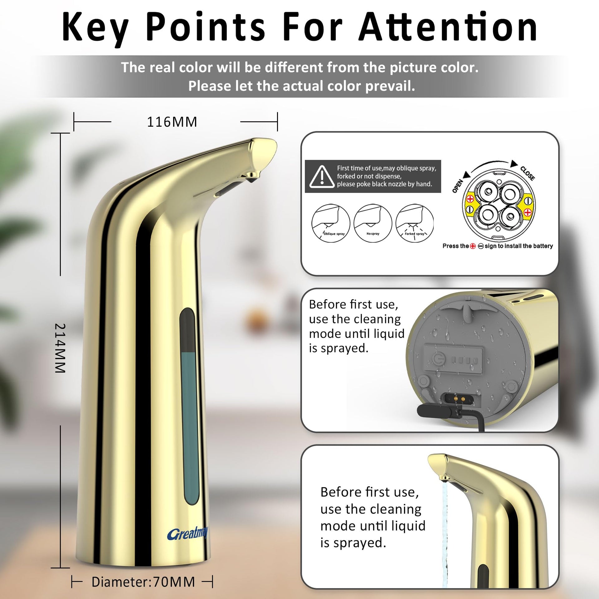 Touchless Automatic Soap Dispenser 2 Pack