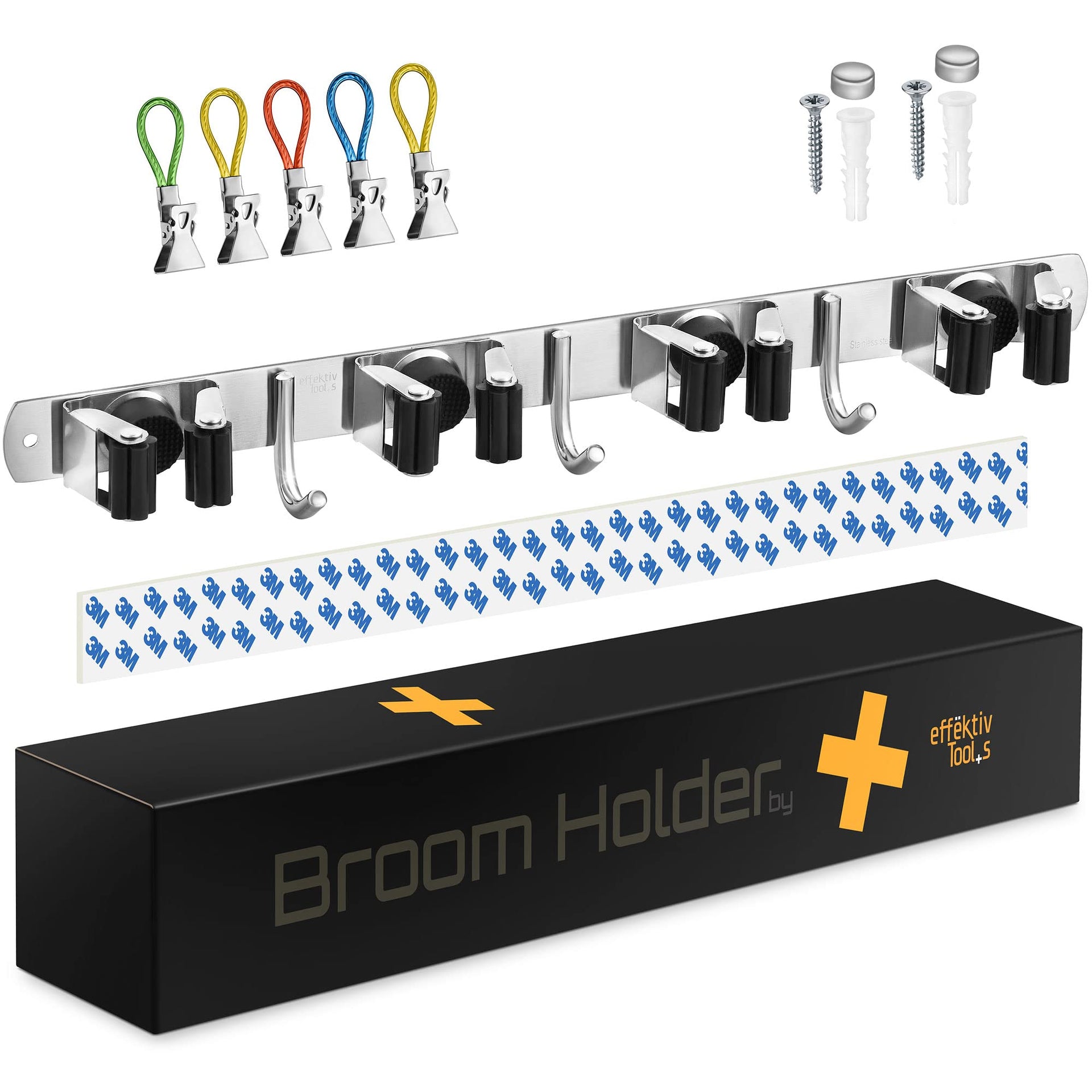 Wall Mount Hanger for Brooms & Mops