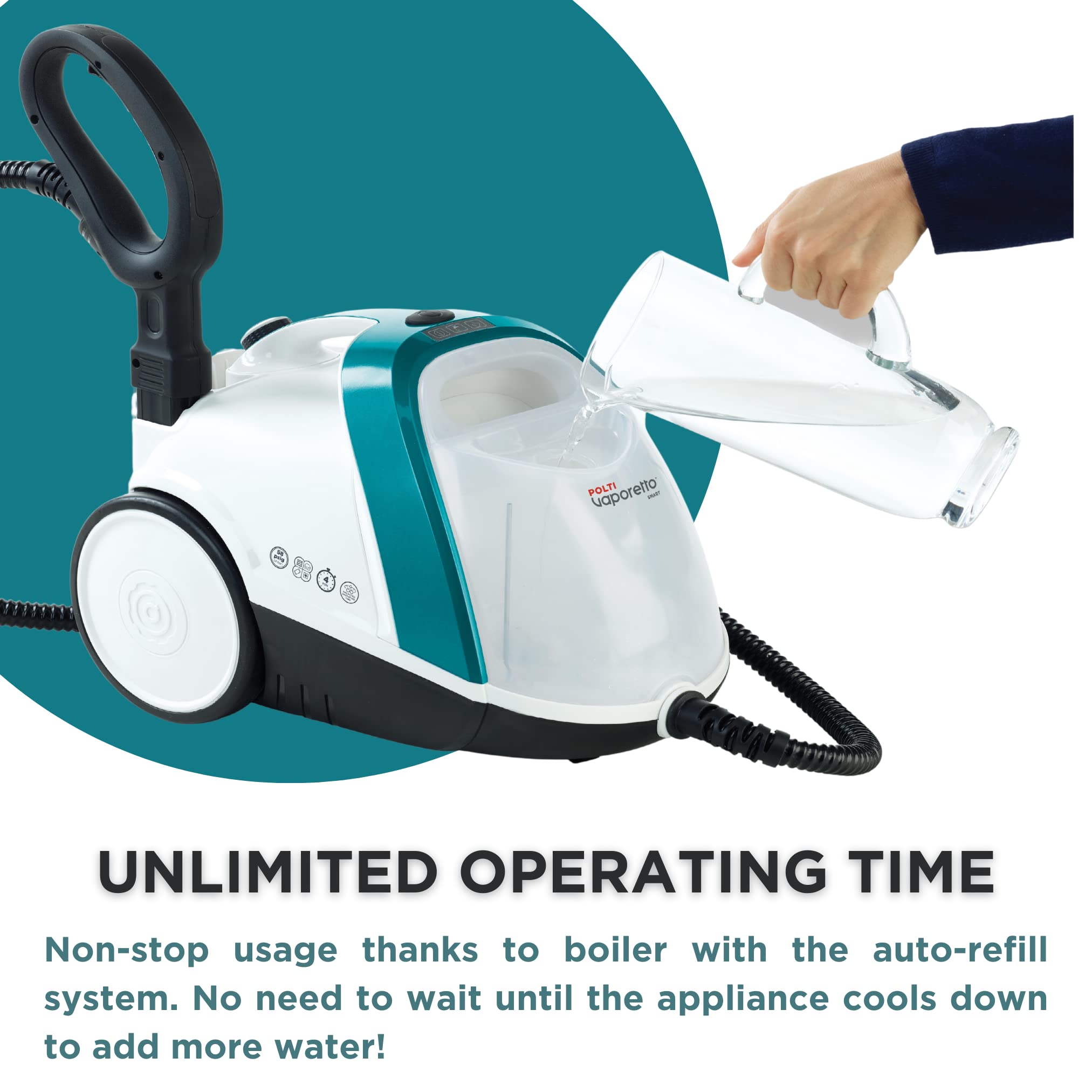 Vaporetto Smart 100 Steam Cleaner with Unlimited Steam Technology