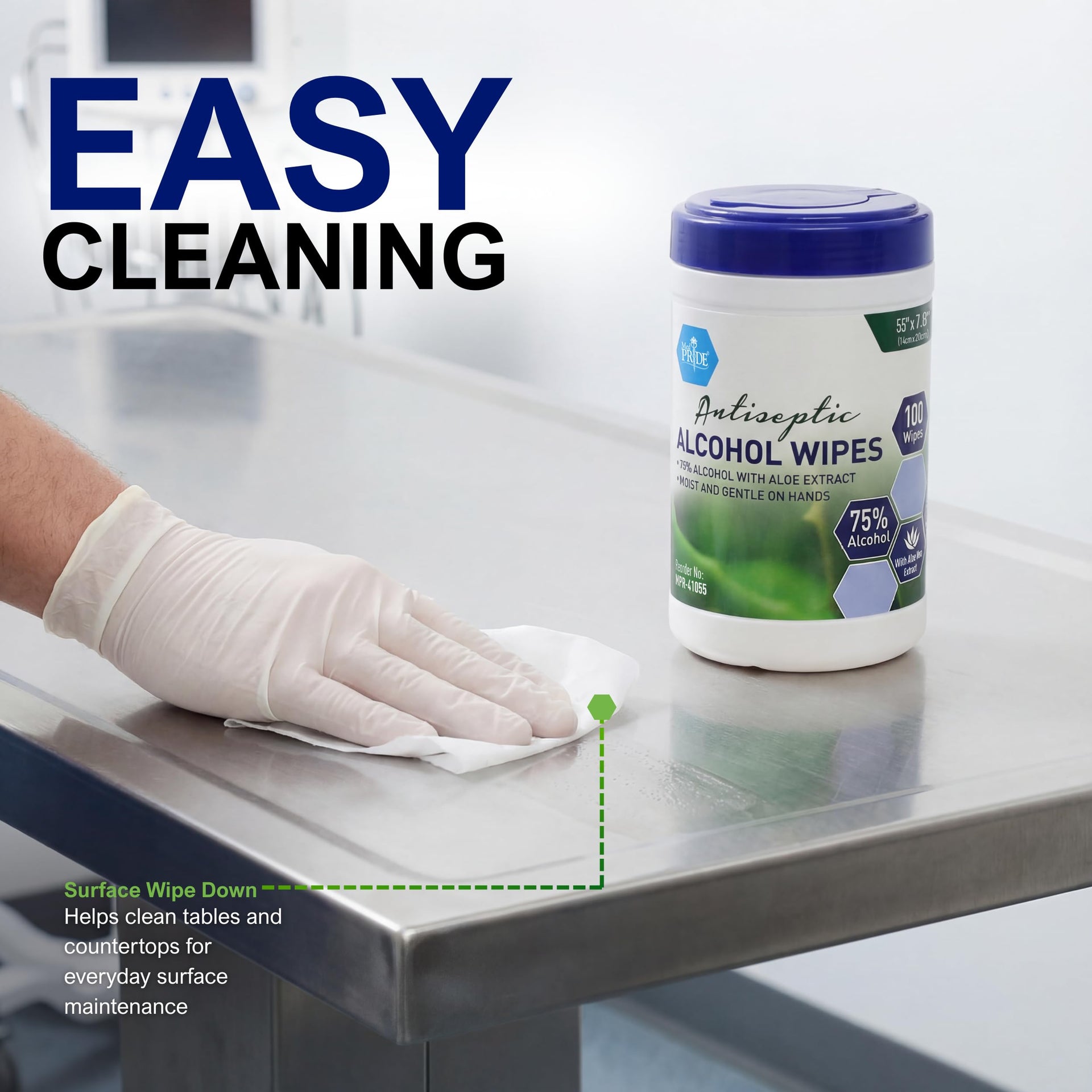 Alcohol Based Disinfectant Wipes with Aloe Vera