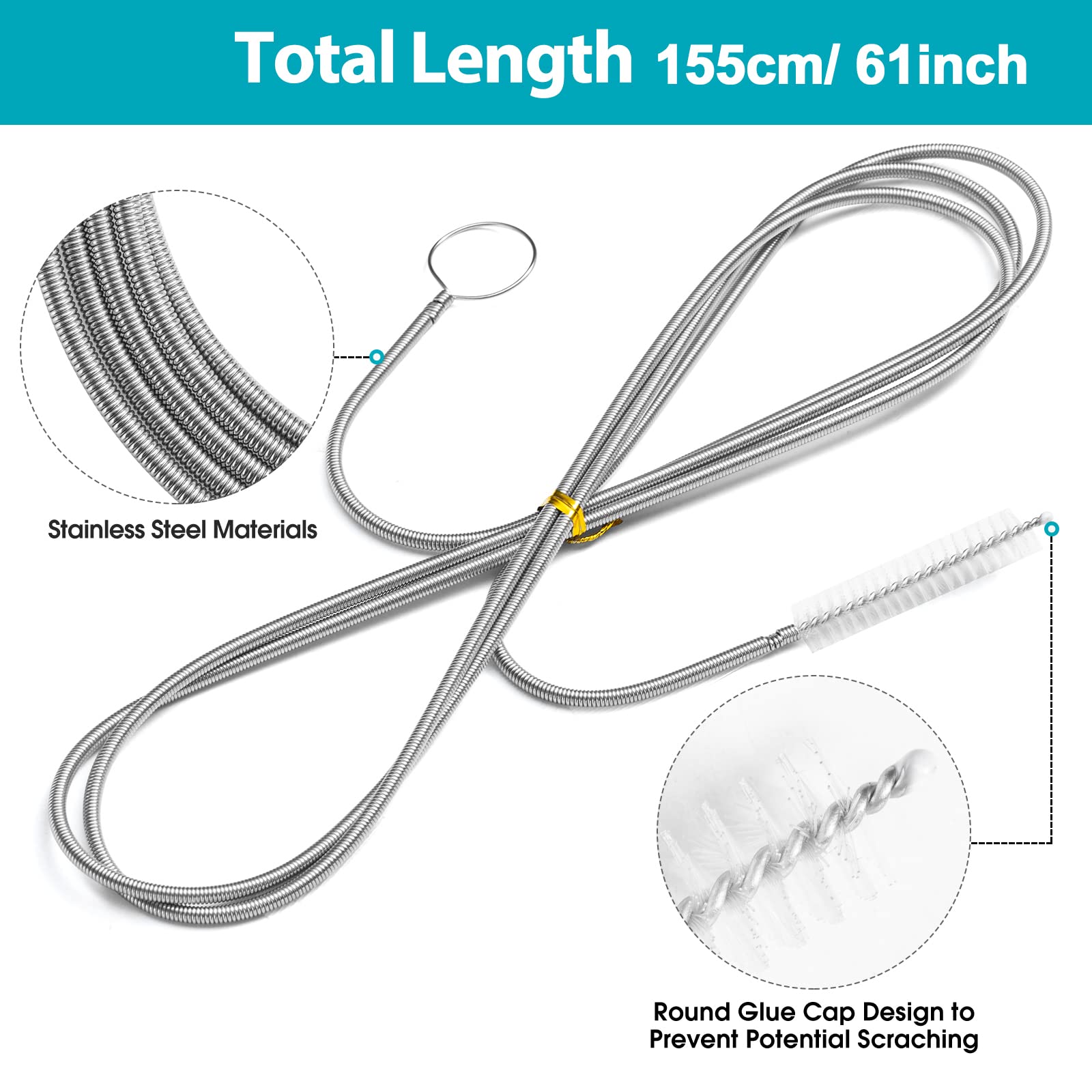 Extra Thick Drain Brush with Stronger Spring 61