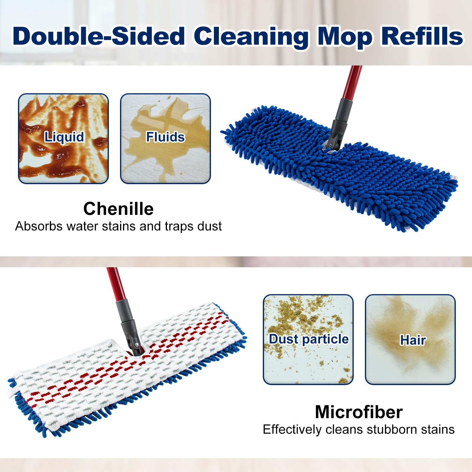 4 Pack Mop Replace Head for Ocedar Hardwood Floor'n More 3 (4 Count)