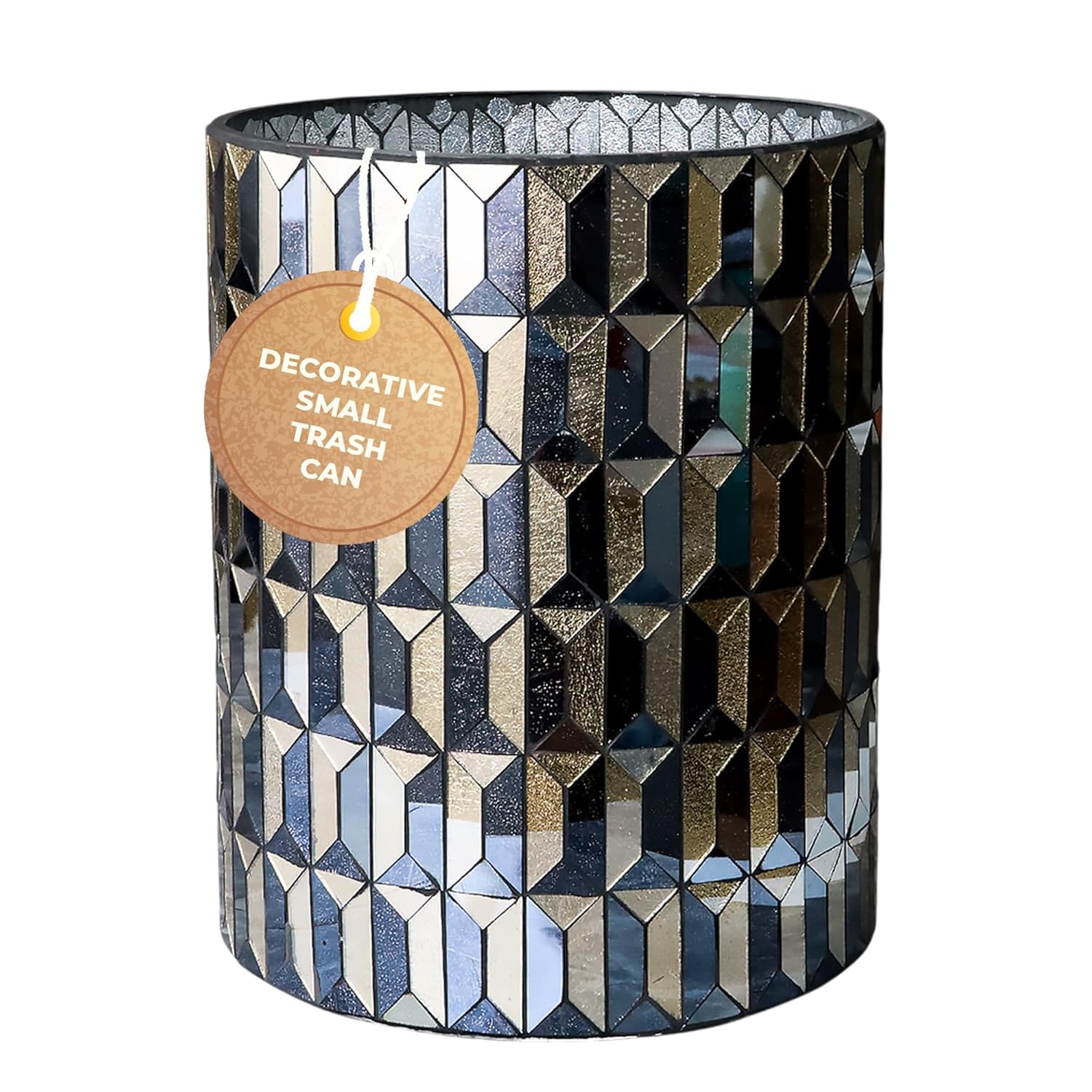 Black Gold Bathroom Trash Can