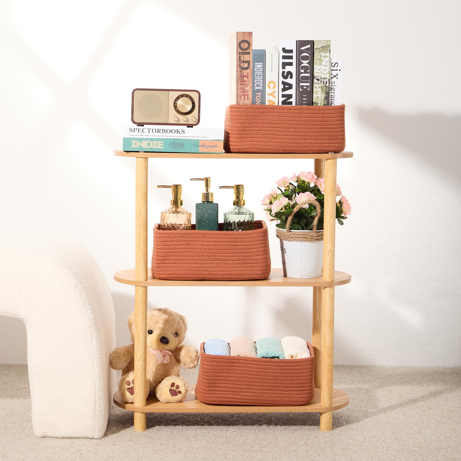 Small Storage Baskets for Organizing (4 Count)