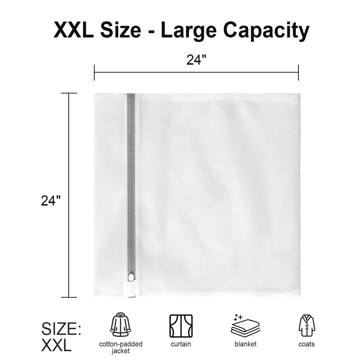 3 Pack XXL Mesh Laundry Bags by MDSXO (3 Count)